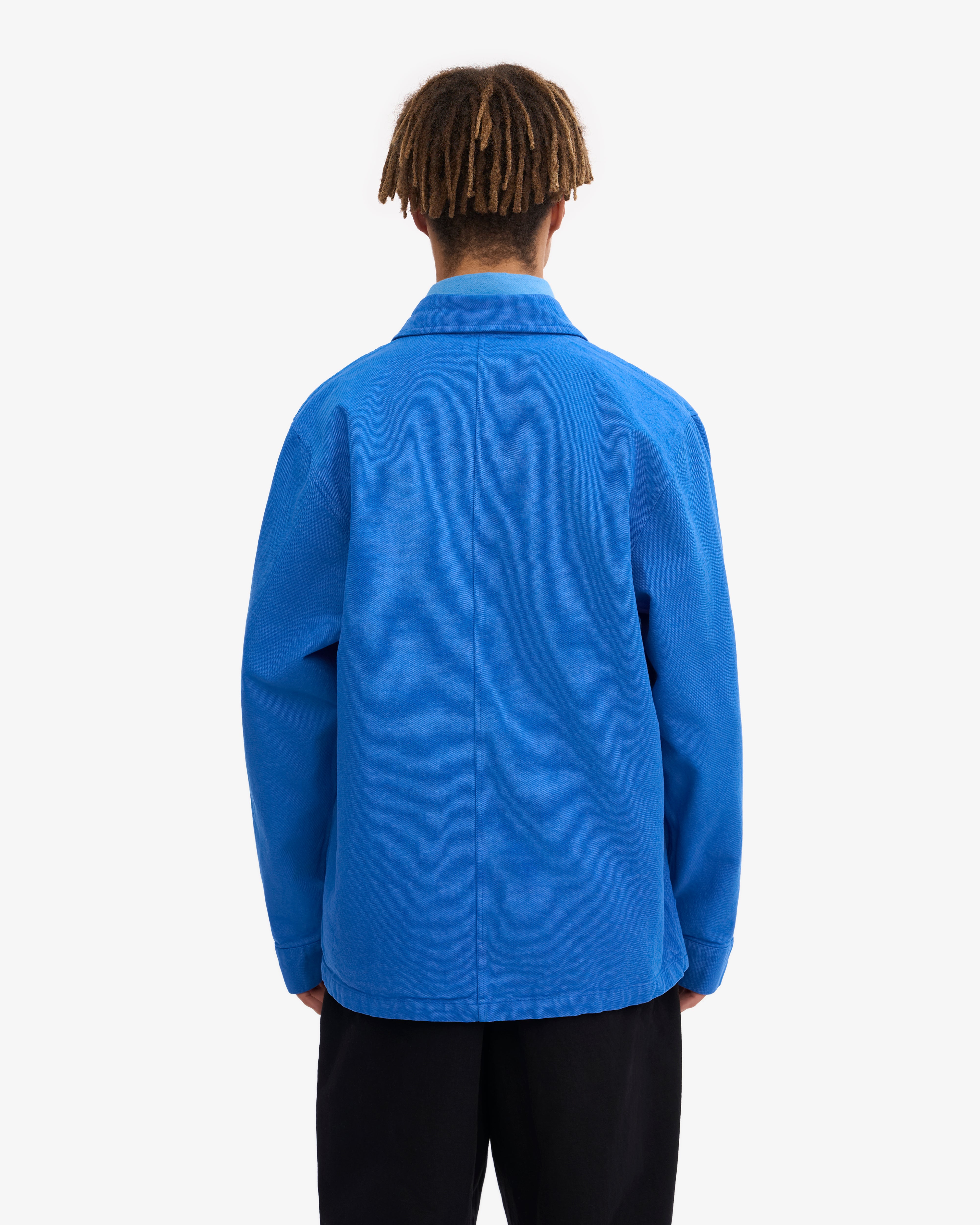 Organic Workwear Jacket for Men & Women | Durable Eco-Friendly Cotton | Pacific Blue | Perfect for Outdoor Jobs, Hiking & Casual Wear
