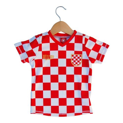 Croatia Checkerboard Toddler Jersey - Red Cotton T-Shirt for Kids | Perfect for Soccer Games, National Holidays & Casual Wear