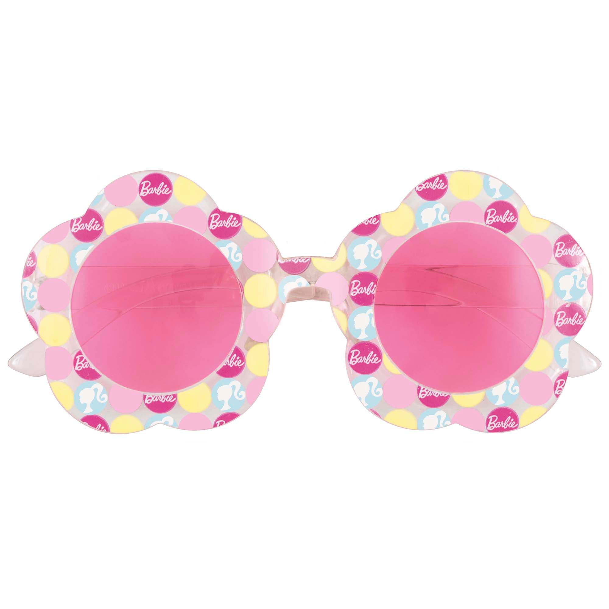 Barbie Birthday Party Plastic Flower Sunglasses - 4 Pack for Kids, Girls, and Women - Fun Accessories for Birthday Celebrations, Pool Parties, and Summer Outfits