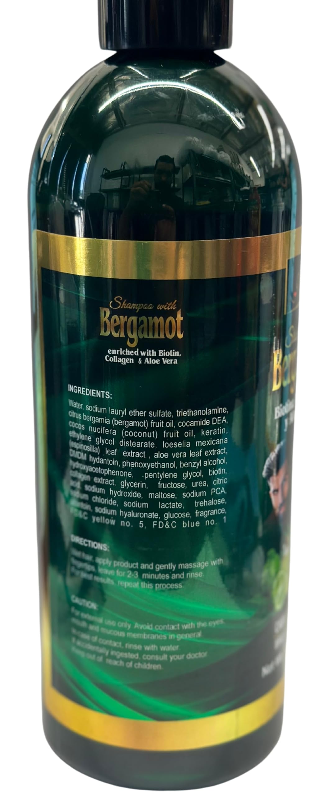 Bergamot Biotin Shampoo with Collagen & Aloe Vera - 33.8 fl oz for Hair Growth & Scalp Care - Perfect for Dry, Damaged Hair & Daily Hydration