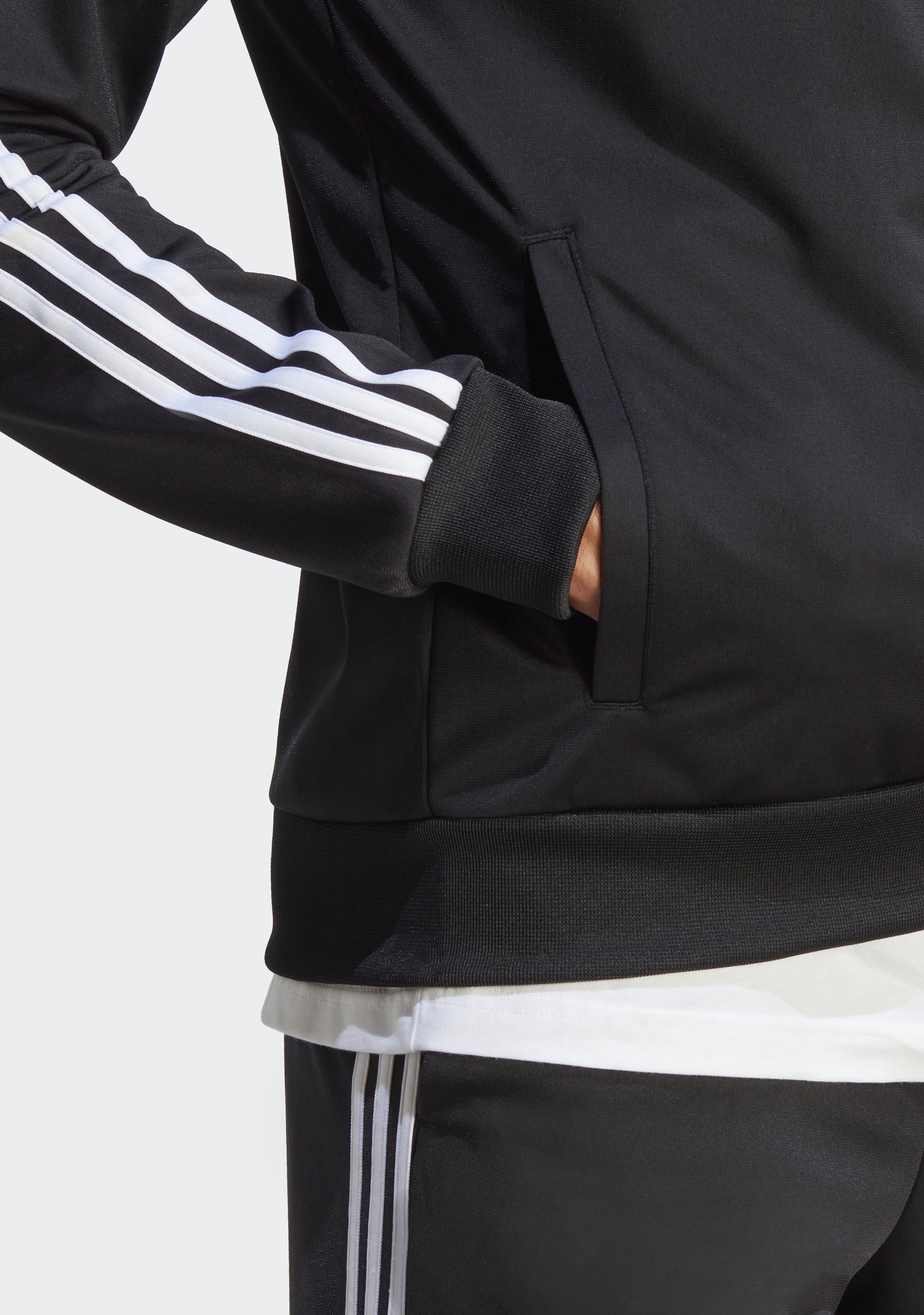 Adidas Men's Primegreen Essentials 3 Stripes Track Jacket - Lightweight Running & Gym Hoodie for Workout & Casual Wear