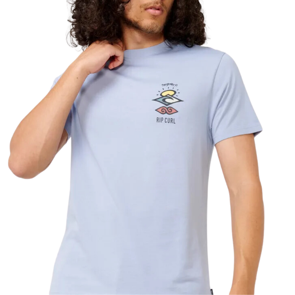 Ripcurl Men's Search Icon T-Shirt - Comfortable Casual Tee for Surfing, Beach & Everyday Wear