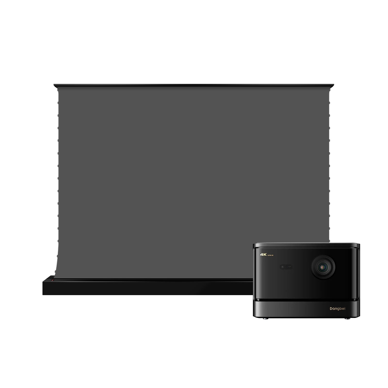 Dangbei Mars Pro2 4K Laser Projector & VIVIDSTORM S ALR Motorized Projector Screen Bundle - Ultra HD Home Theater Setup for Movies, Gaming, and Outdoor Entertainment