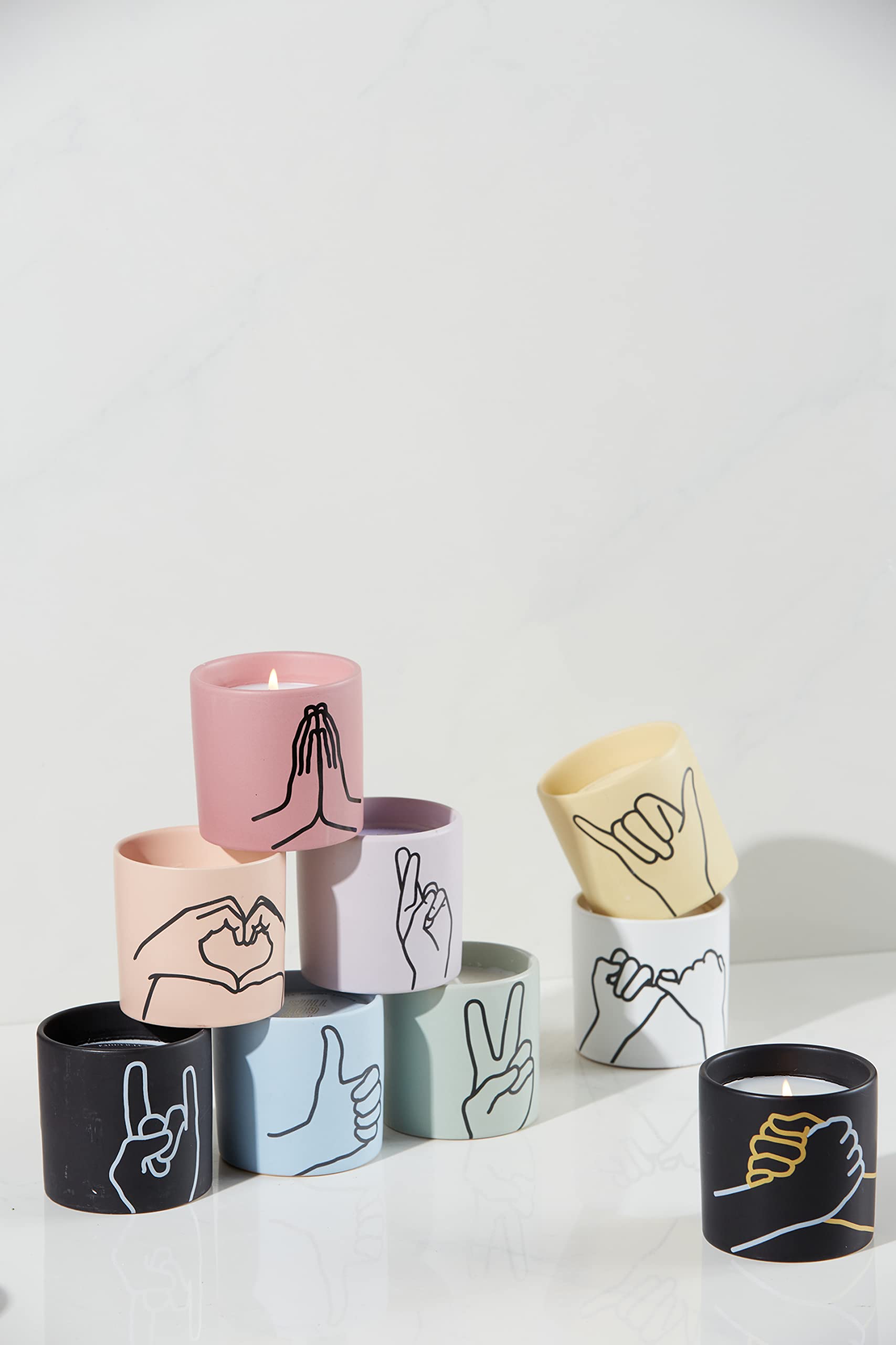 Paddywax Scented Candles - Matte Ceramic Impressions Collection Artisan Candle, 5.75-Ounce, Thankful for You Fragrance - Perfect for Home Decor, Relaxation & Gift Giving