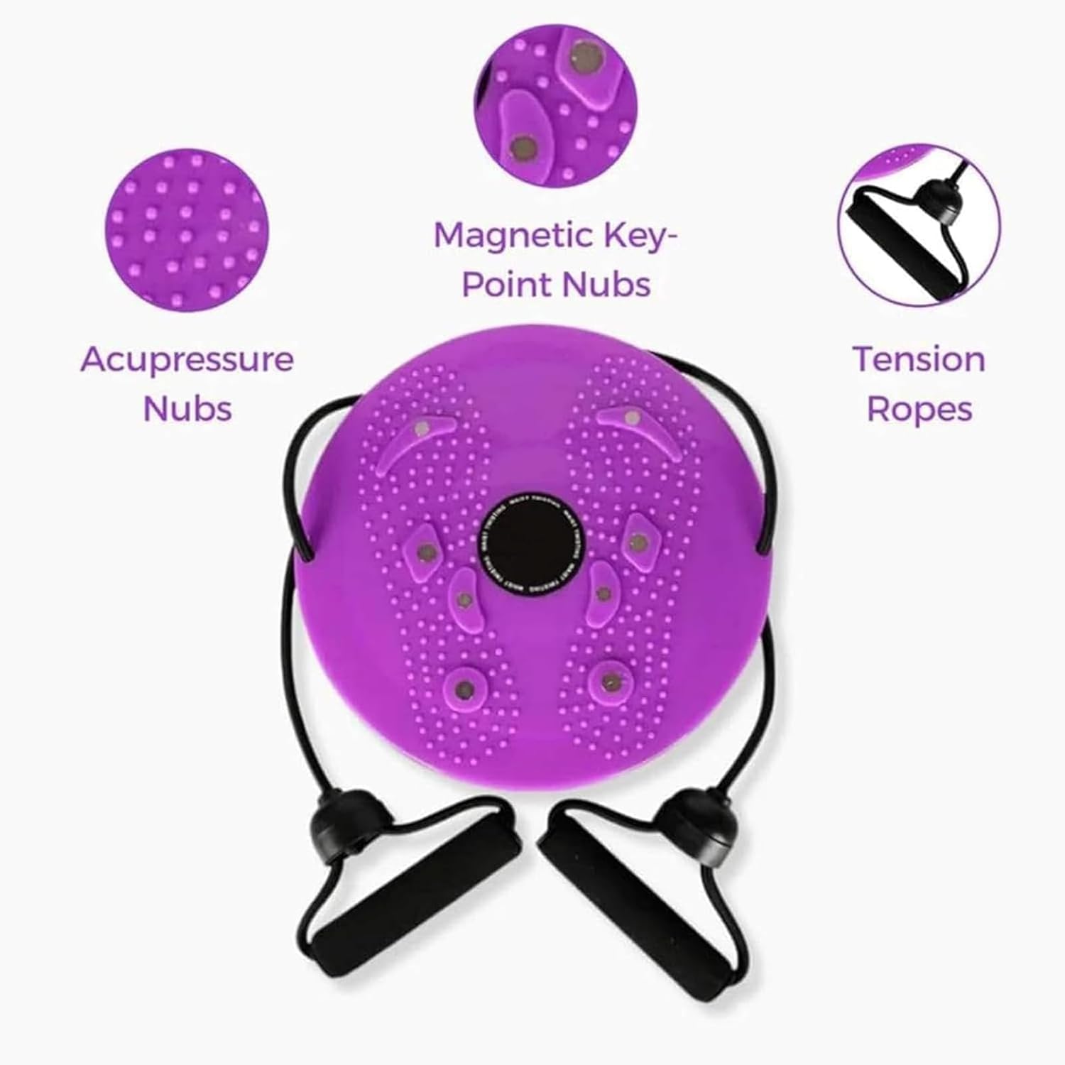 Loovely™ 10-Inch Waist Sculptor Twister with Arm Bands & Handles - Body Shaping Disc for Waist, Legs, Buttocks & Hip Exercise | Portable Home Gym Equipment for Toning & Weight Loss