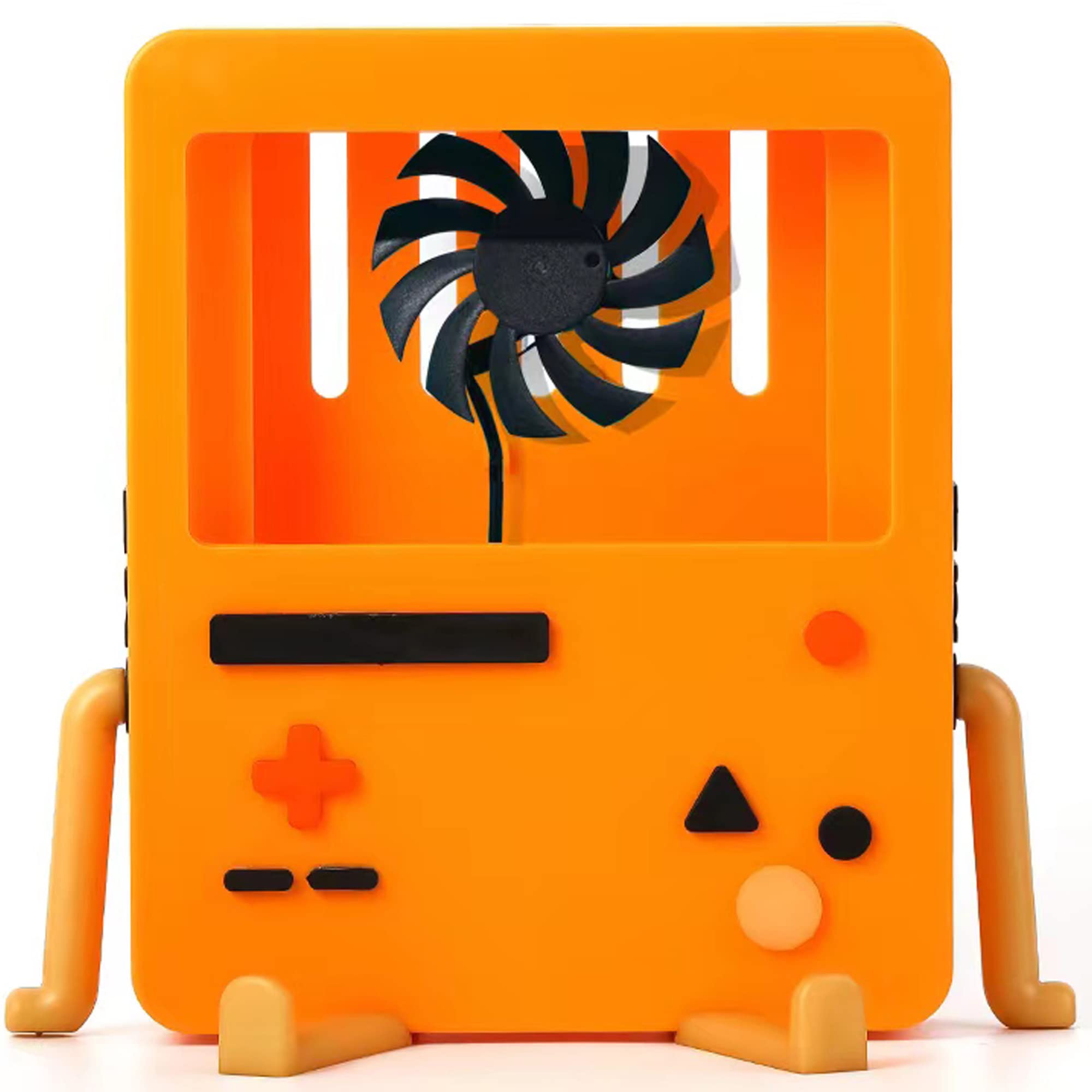 GRAPMKTG Cooling Fan Charging Stand for Nintendo Switch - Portable Charger Dock with Fast Charging | Orange | Perfect for Gaming On-The-Go & Travel Accessories