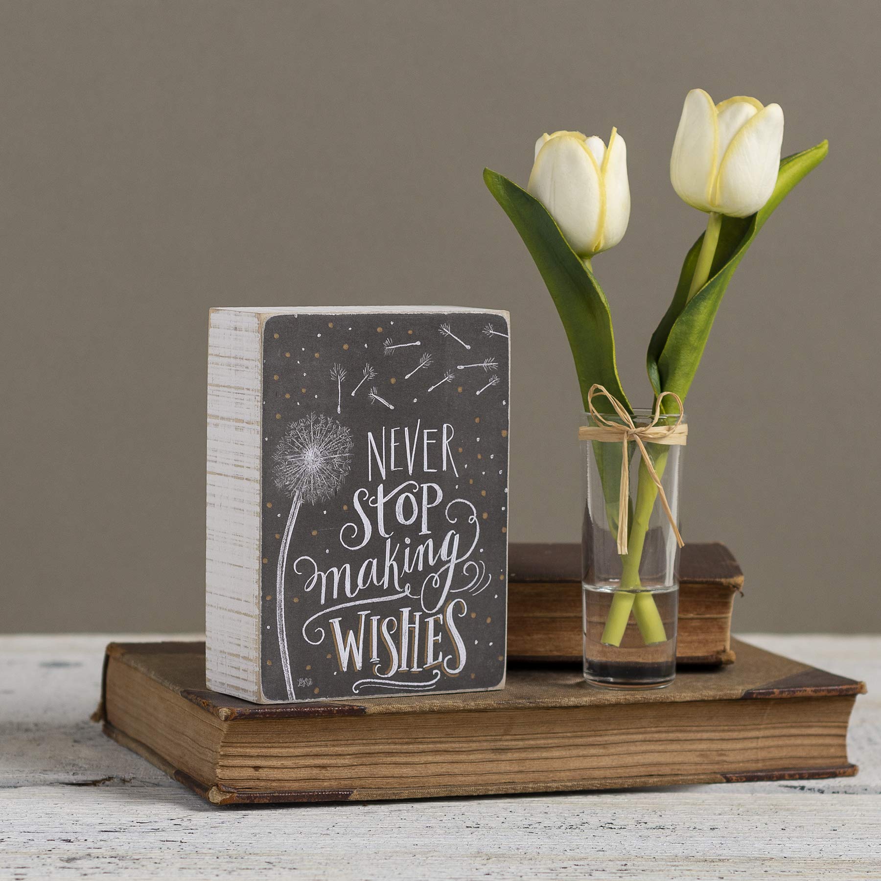Primitives by Kathy Never Stop Chalk Box Sign 4.5
