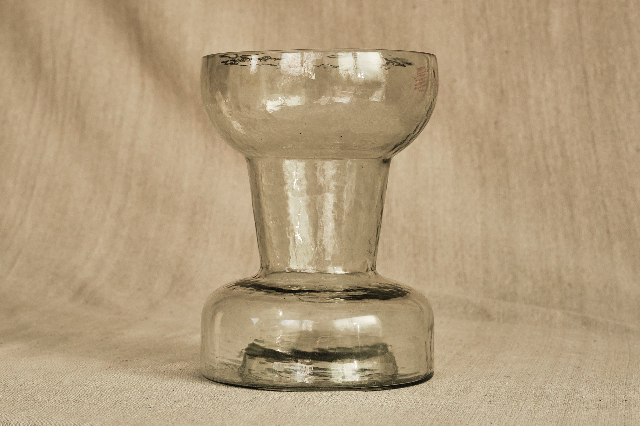 Handmade Hammered Glass Candle Holder and Vase - Decorative Home Decor for Wedding, Dining Table, Centerpiece, and Romantic Ambiance