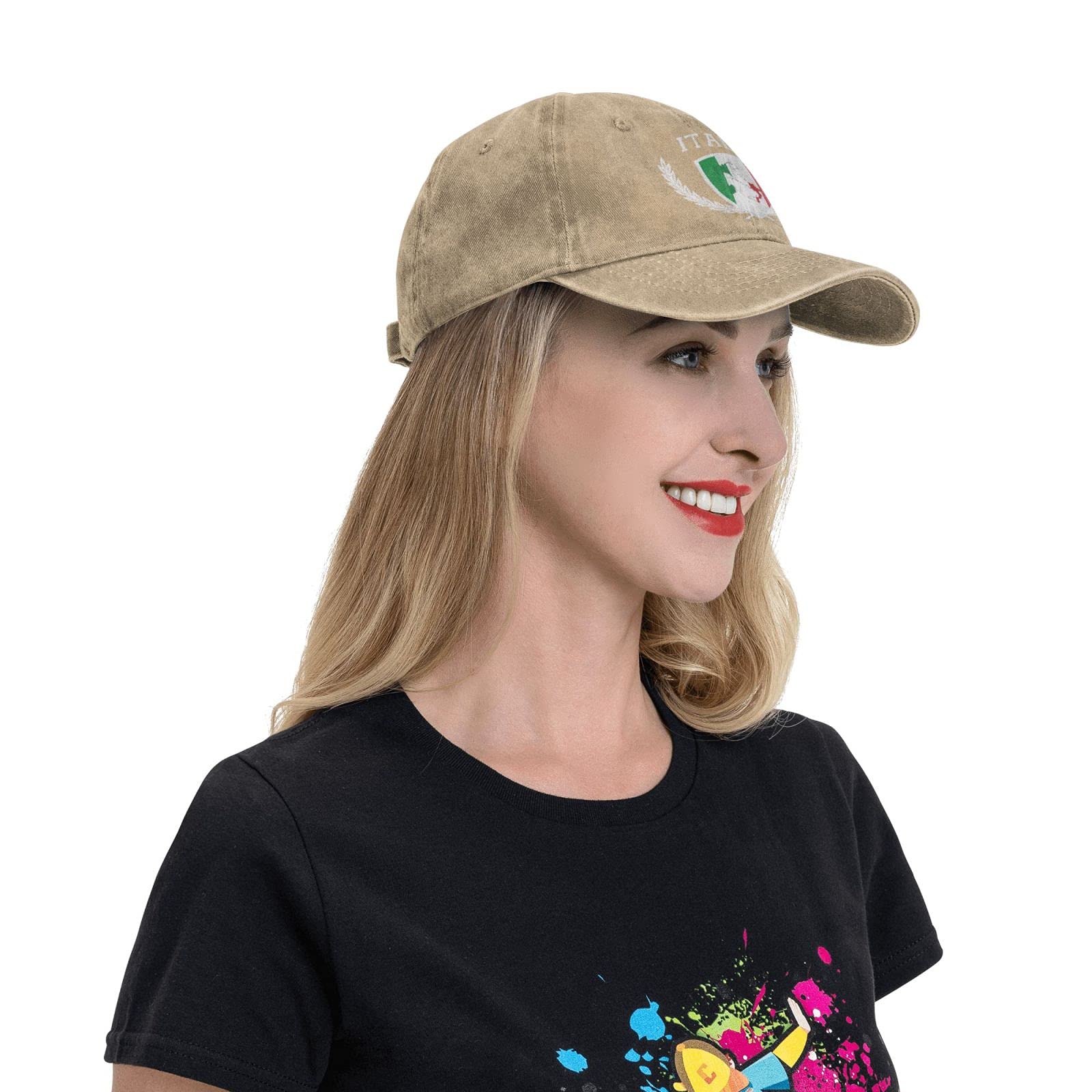 Y Y Y Italia Italian Flag Adjustable Baseball Cap for Adults - Cowboy Hat Style - Perfect for Sports, Outdoor Activities, and Patriotic Events