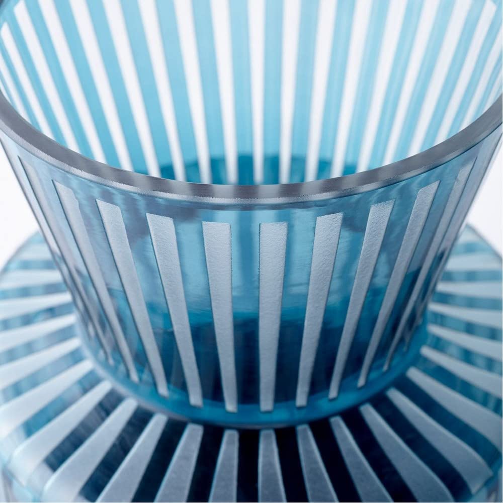 Cyan Design 10874 7-Inch Tall Modern Lined Up Vase for Home Decor, Wedding Centerpiece, and Floral Arrangements