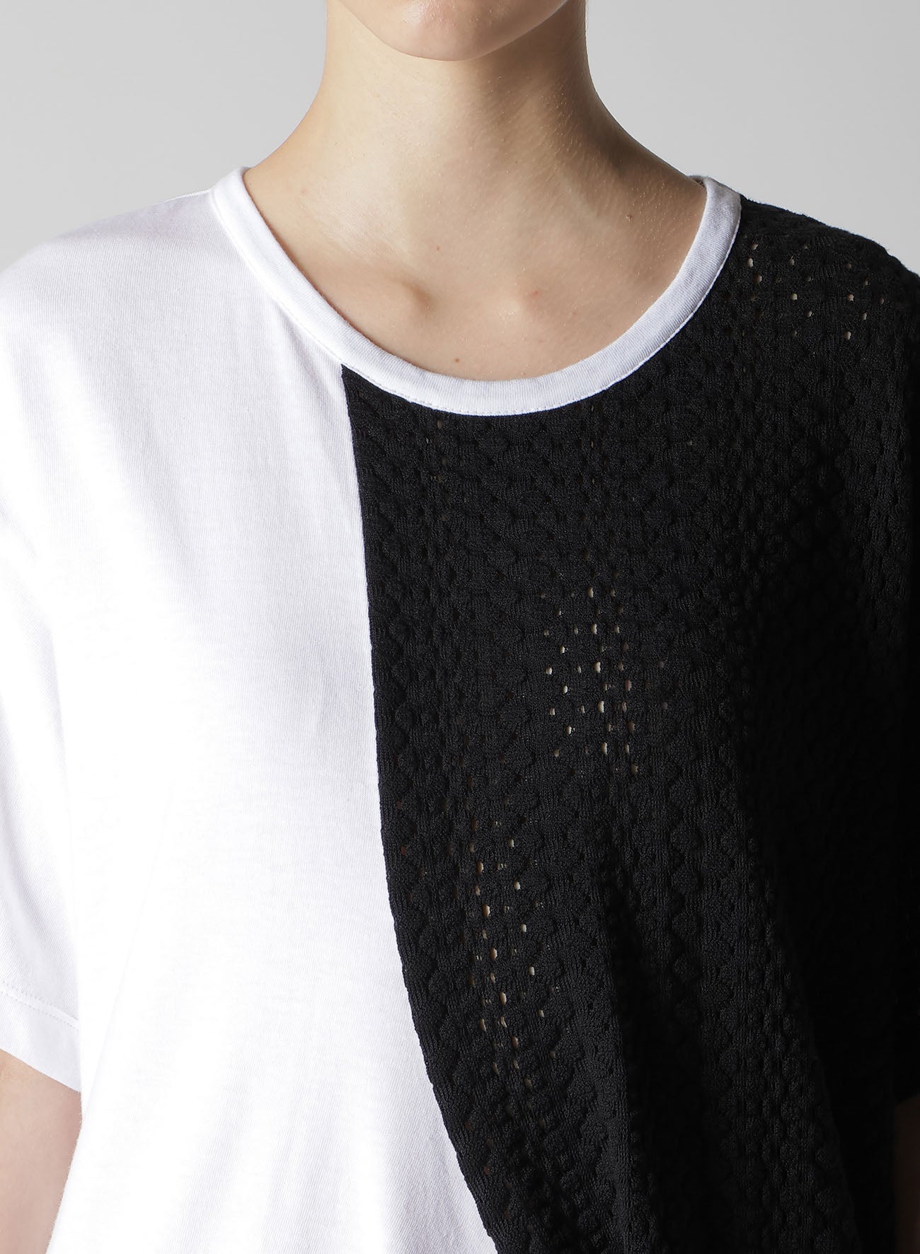 Soft Cotton Jersey & Lace Drape Short Sleeve T-Shirt for Women - Comfortable Casual & Summer Fashion Top for Everyday Wear, Dating, and Office Outfits