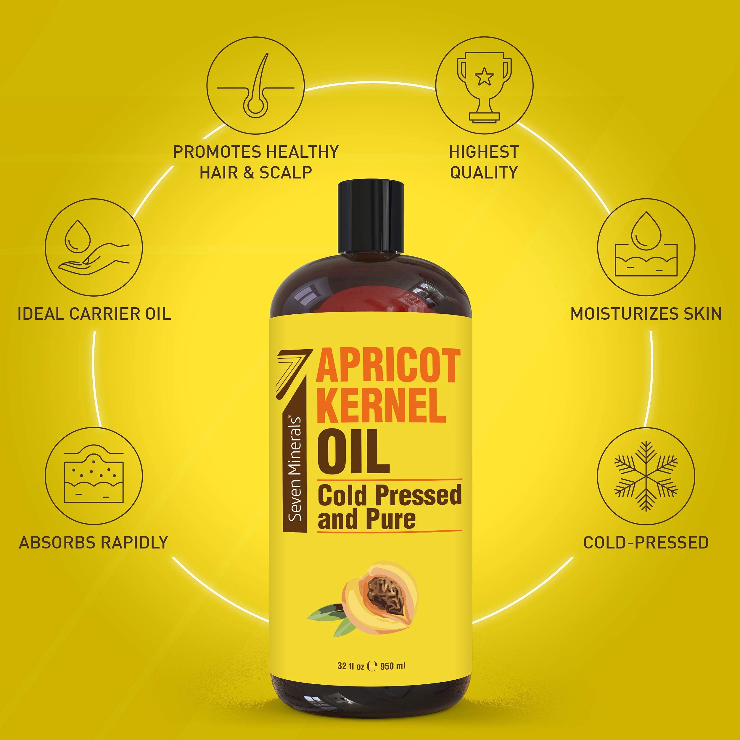 Pure Fractionated Coconut & Apricot Kernel Oil for Skin & Hair Care