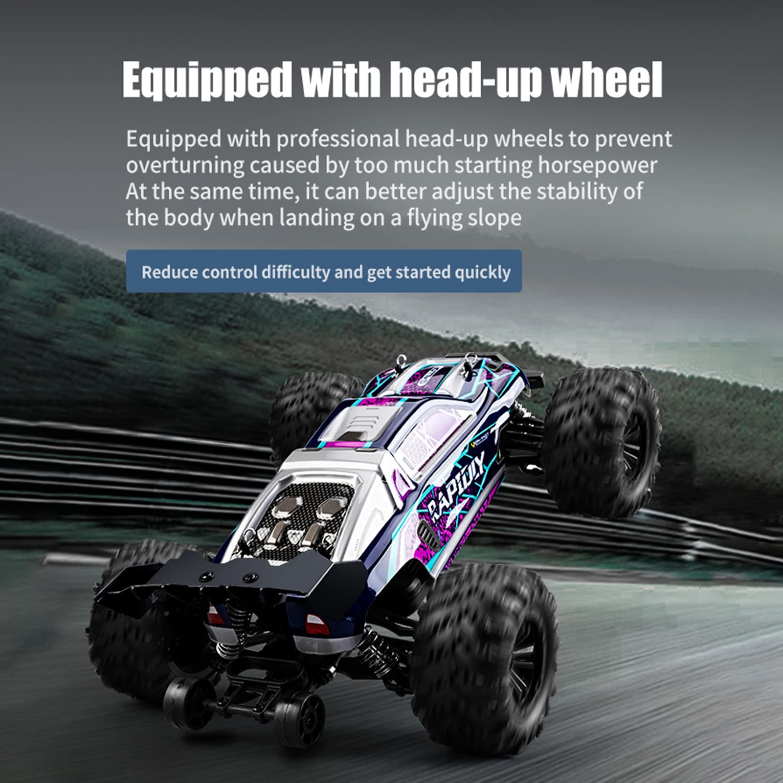 GoolRC 1/16 Scale 2.4GHz 4WD Off-Road RC Truck - High Speed 38km/h Remote Control Racing Car, RTR Ready-to-Run Drift Vehicle Toy for Kids & Boys - Perfect for Outdoor Racing, Backyard Drifting and Off-Road Adventures