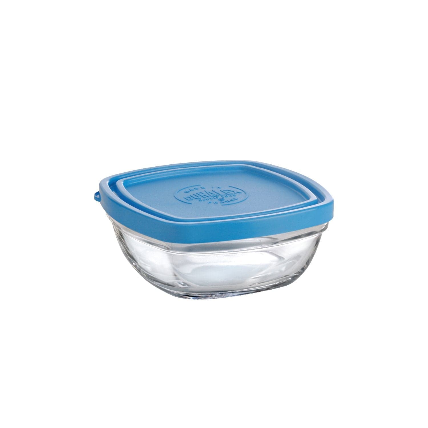 Duralex Lys Square Lidded Bowls - 4-Piece Set, Tempered Glass Food Storage Containers for Kitchen, Microwave & Freezer Safe - Perfect for Meal Prep, Leftovers & Pantry Organization
