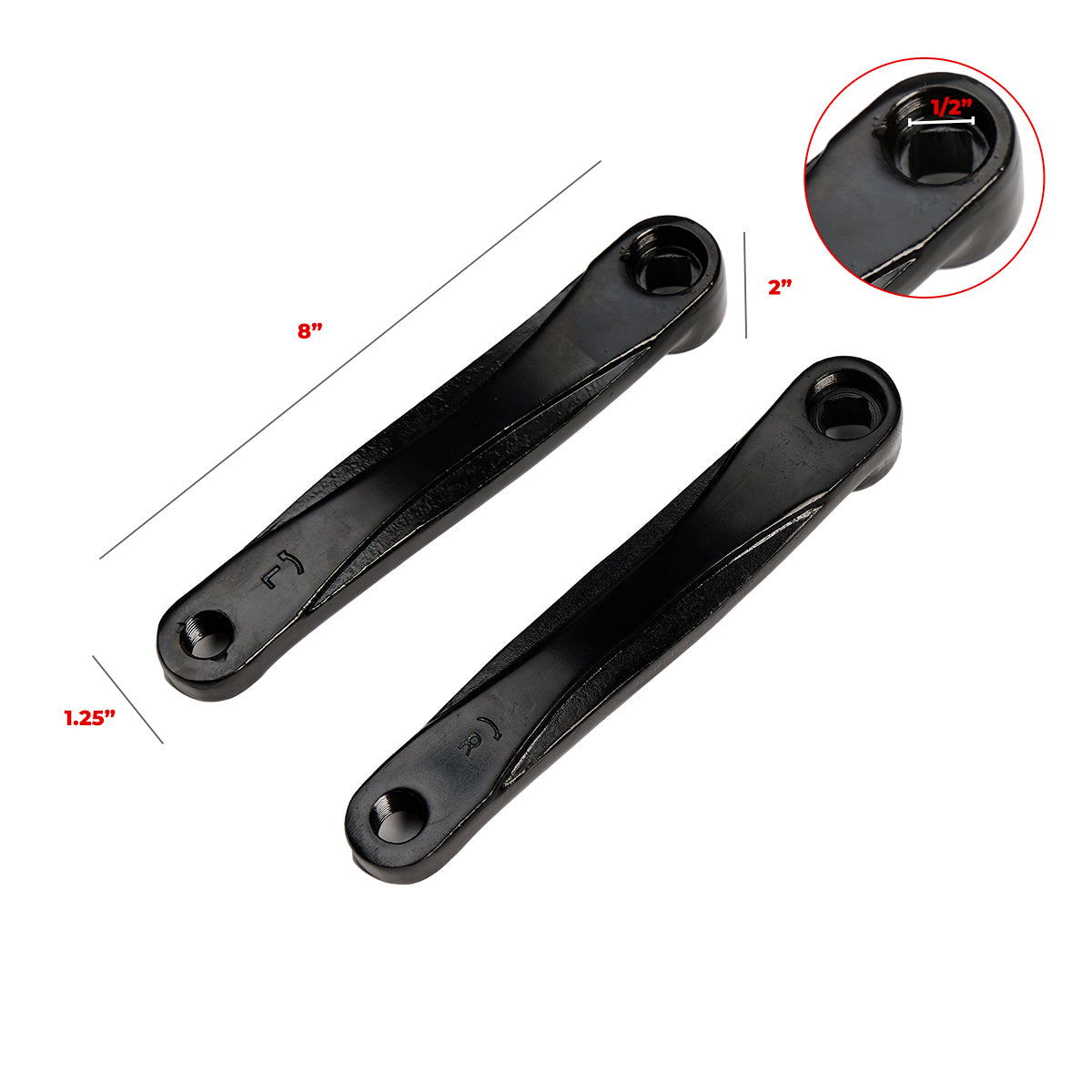 Premium Indoor Cycling Bike Crank Arm - Left or Right Side Replacement - Compatible with Most Exercise Bikes - Perfect for Home Gym & Spin Class Workouts