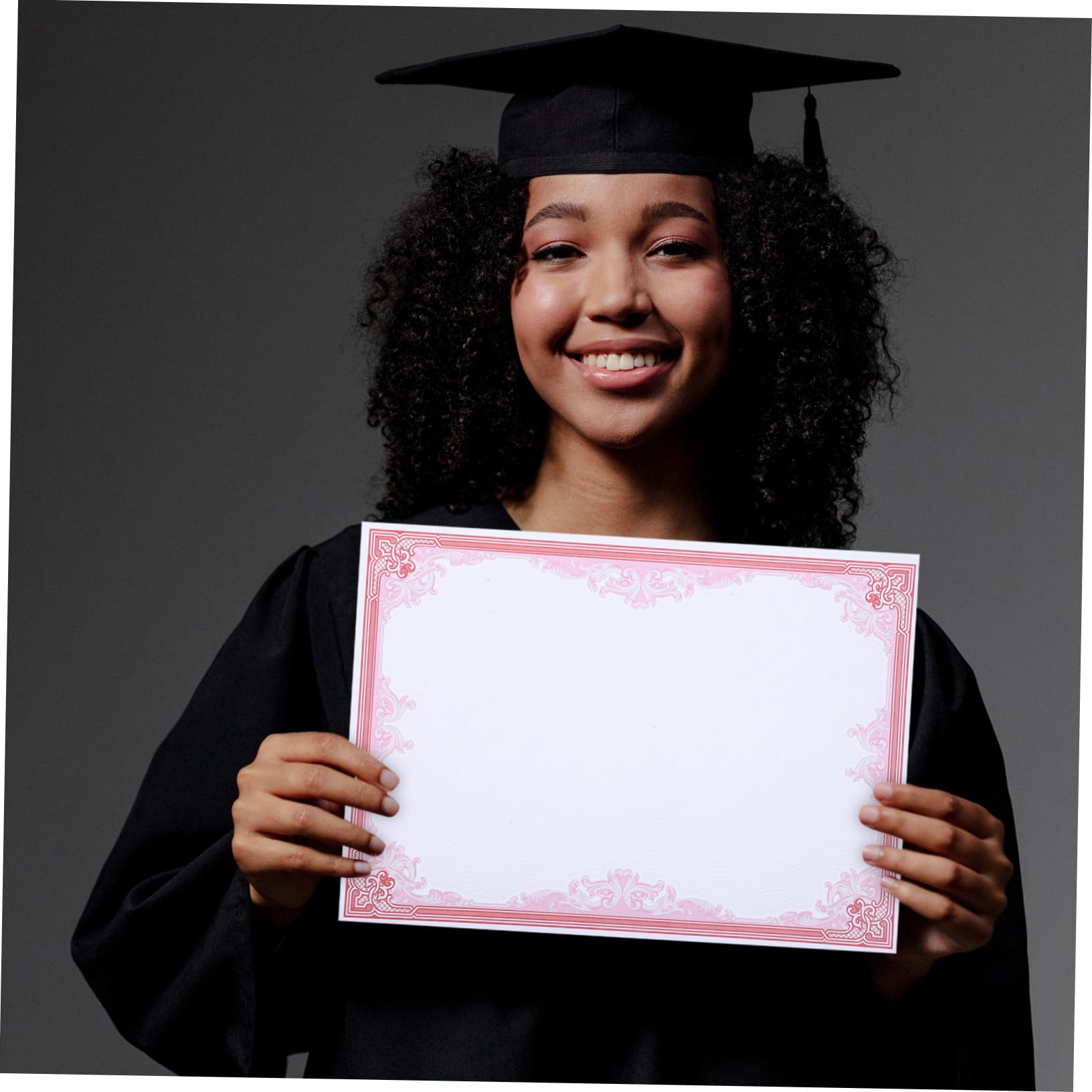 TEHAUX 100 Sheets Red Blank Diploma Certificate Paper - Premium Foil Certificate Paper for Graduation, Awards & Achievements - Perfect for School Ceremonies, Corporate Recognition & Special Events