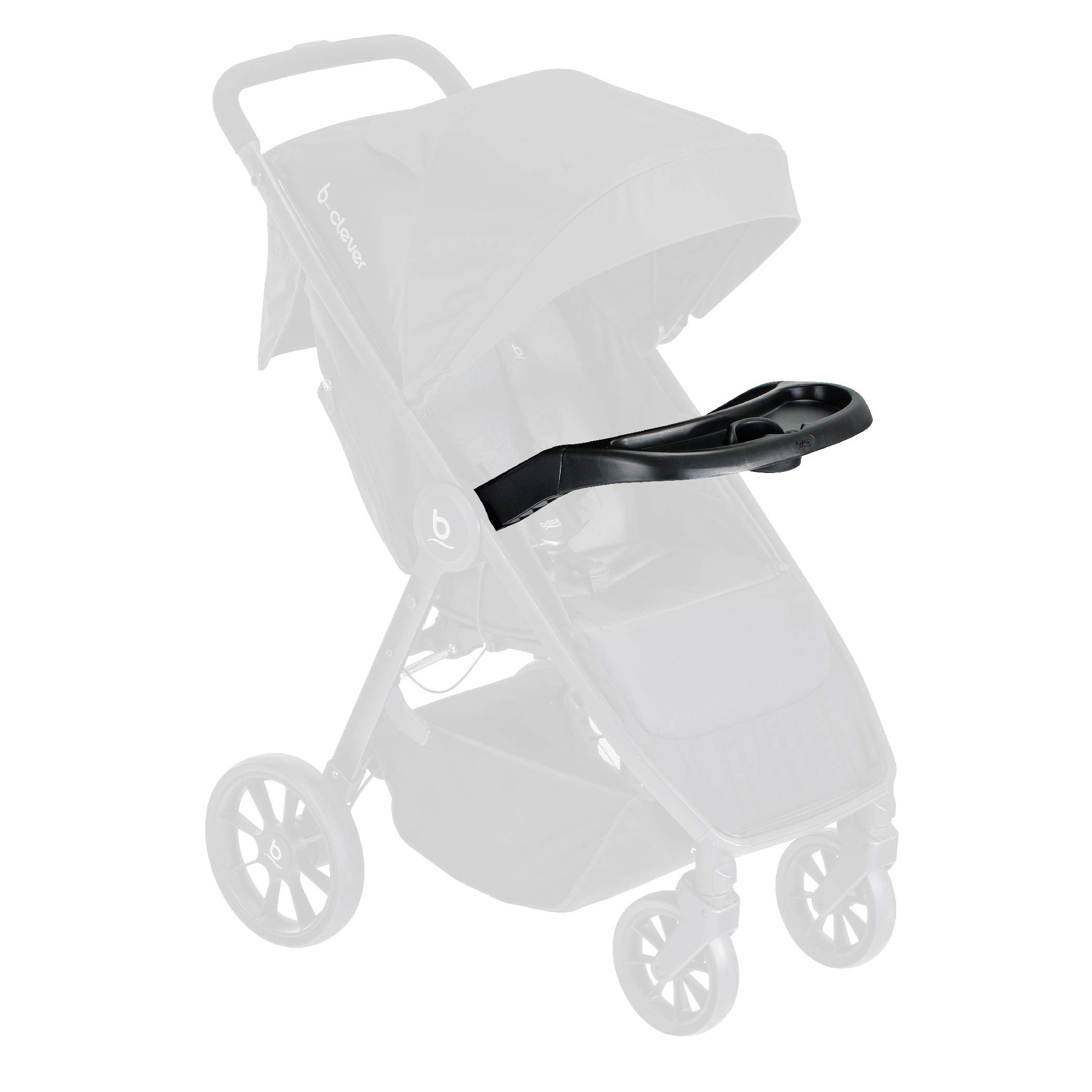 Britax B-Clever Baby Stroller Tray - Universal Snack & Toy Holder for Strollers & High Chairs - Perfect for Feeding, Playtime & Travel Accessories (Black)