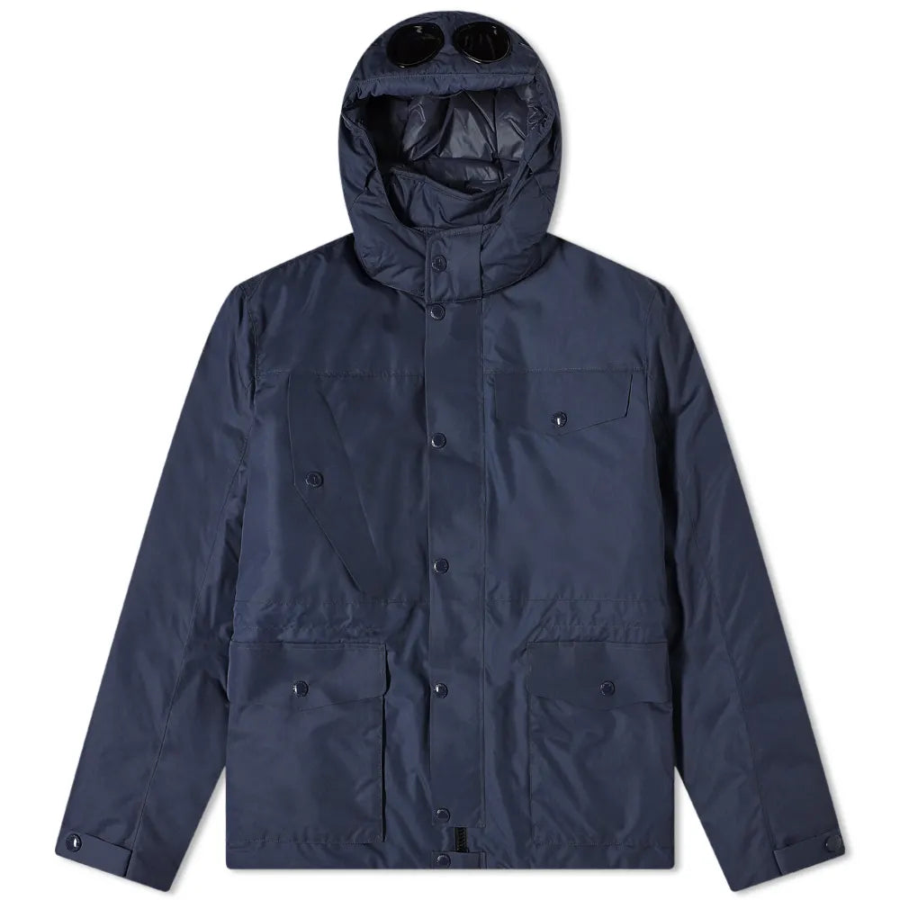 C.P. Company Goggle Down Jacket - Men's Winter Puffer Coat with Hood, Waterproof & Warm for Outdoor Activities, Skiing, Snowboarding, and Cold Weather Fashion