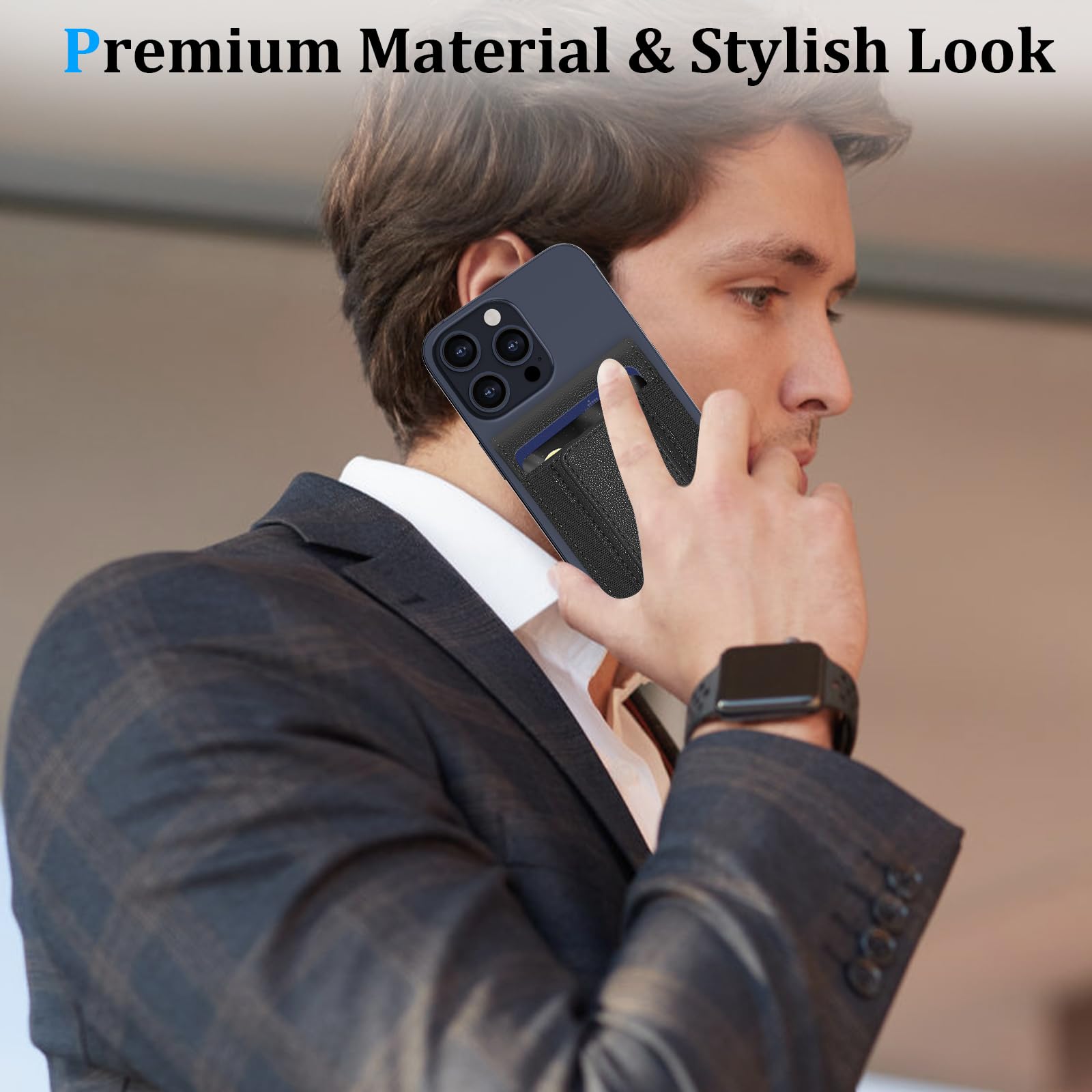 Magnetic Phone Wallet for iPhone 16/15/14/13/12 Pro Max Plus - Detachable MagSafe Wallet with Adjustable Stand, Money Clip & 10+ Card Holder | Slim RFID Blocking Design for Everyday Carry, Travel & Business Use
