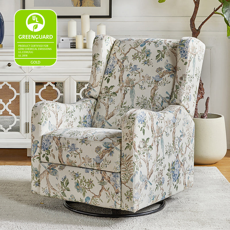 Damian Manual Swivel Glider Recliner Chair - Comfortable Living Room Furniture for Relaxing, Reading & Nursing