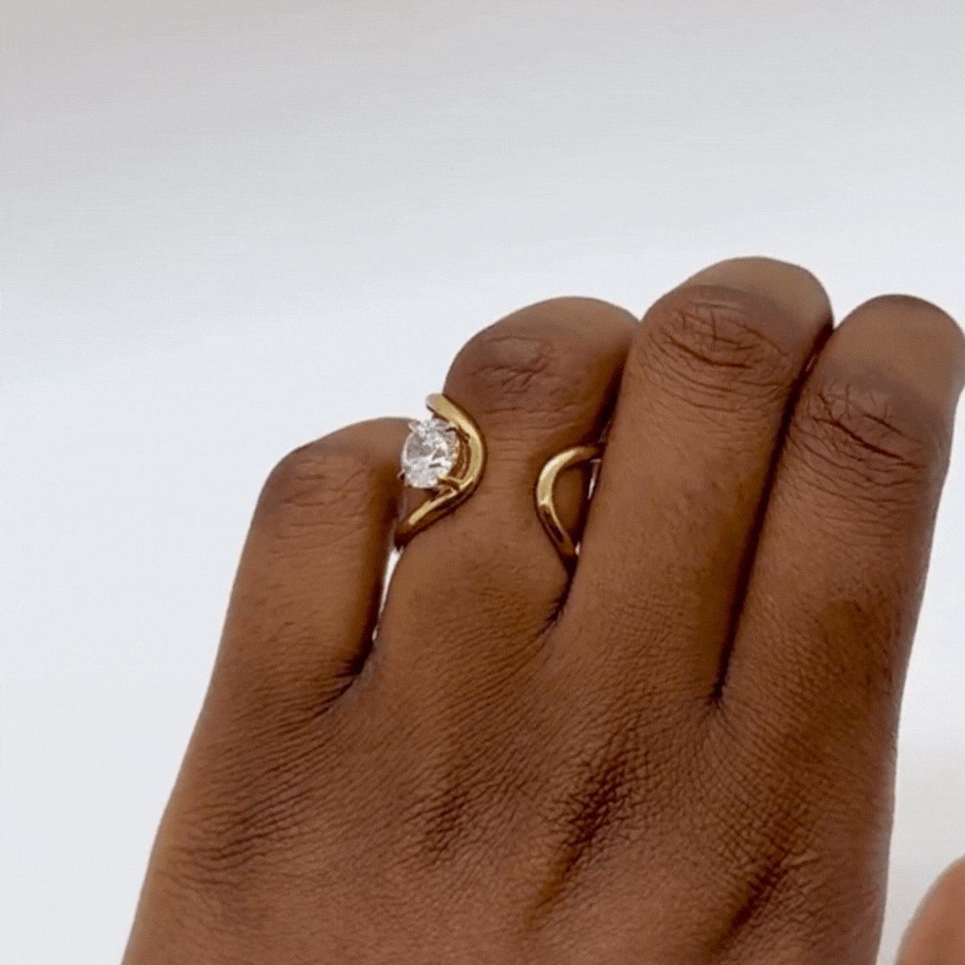Zaha Brilliant Wrap Ring - Elegant Stackable Gold Plated Ring for Women | Perfect for Everyday Wear, Parties & Gifts