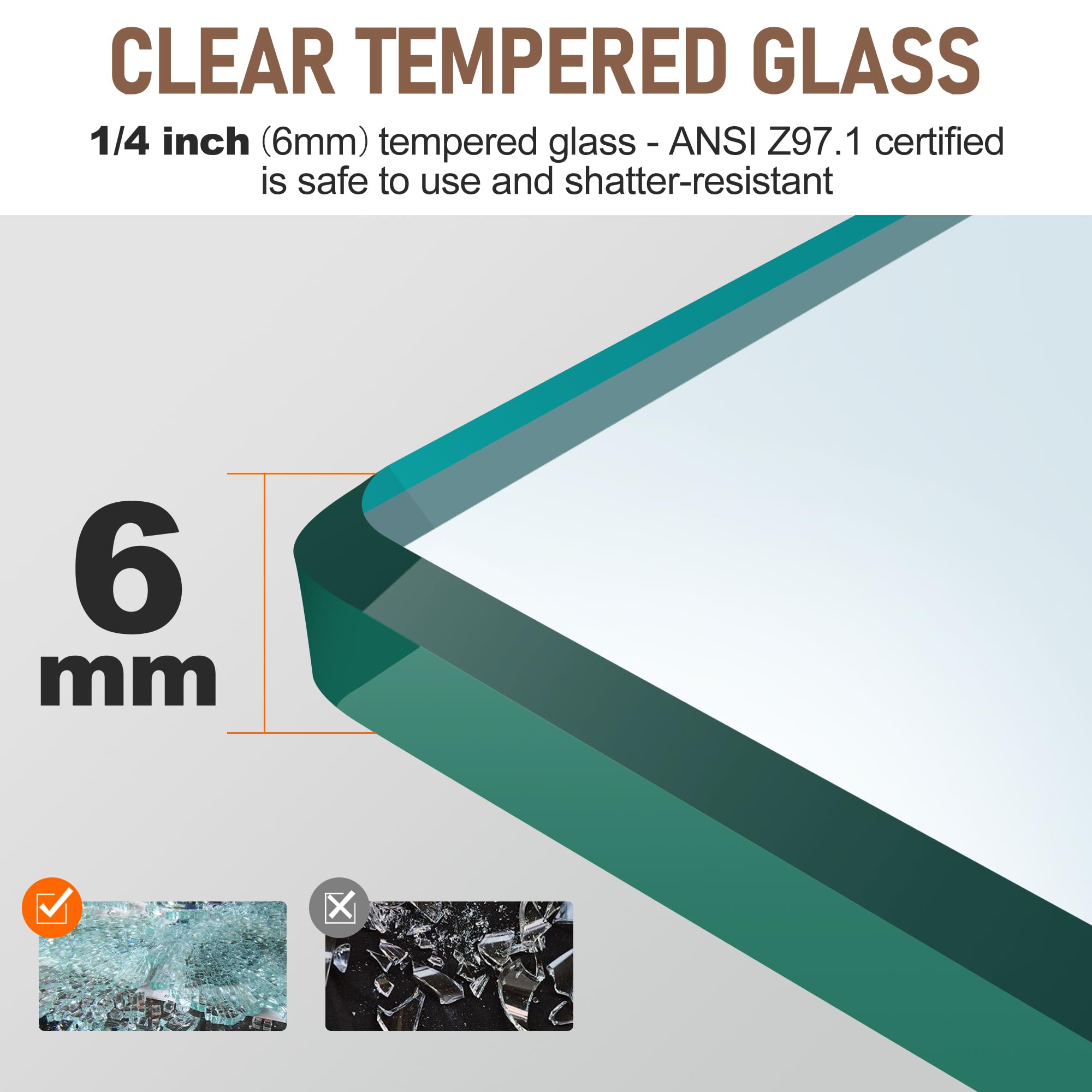 Frameless Bi-Fold Shower Glass Door - 1/4
