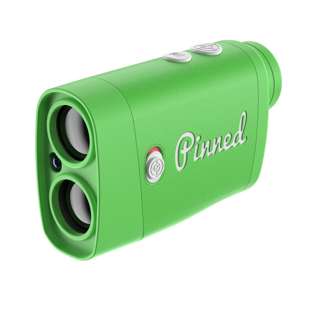 Pinned Prism Slope Golf Rangefinder - USB Rechargeable Laser Distance Finder with Slope Technology & Vibration Lock - Perfect Golf Accessory for Men & Women - Ideal for Course Play, Tournament Practice & Outdoor Sports