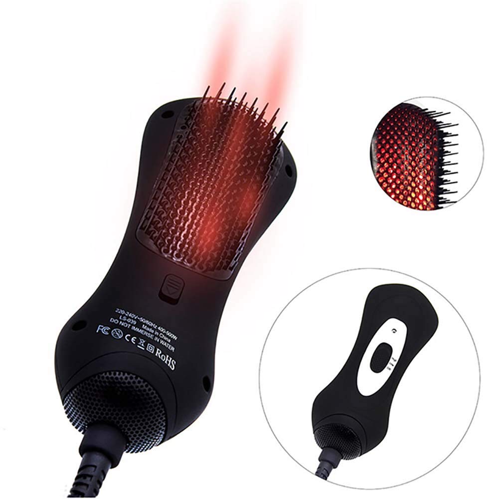 CHSHY 2 in 1 Hair Dryer & Straightener Brush - Professional Ionic Infrared Hot Air Comb for Wet & Dry Hair, Anti-Scald Styling Tool for Frizz Control & Shine - Perfect for Home Use, Travel & Salon Styling