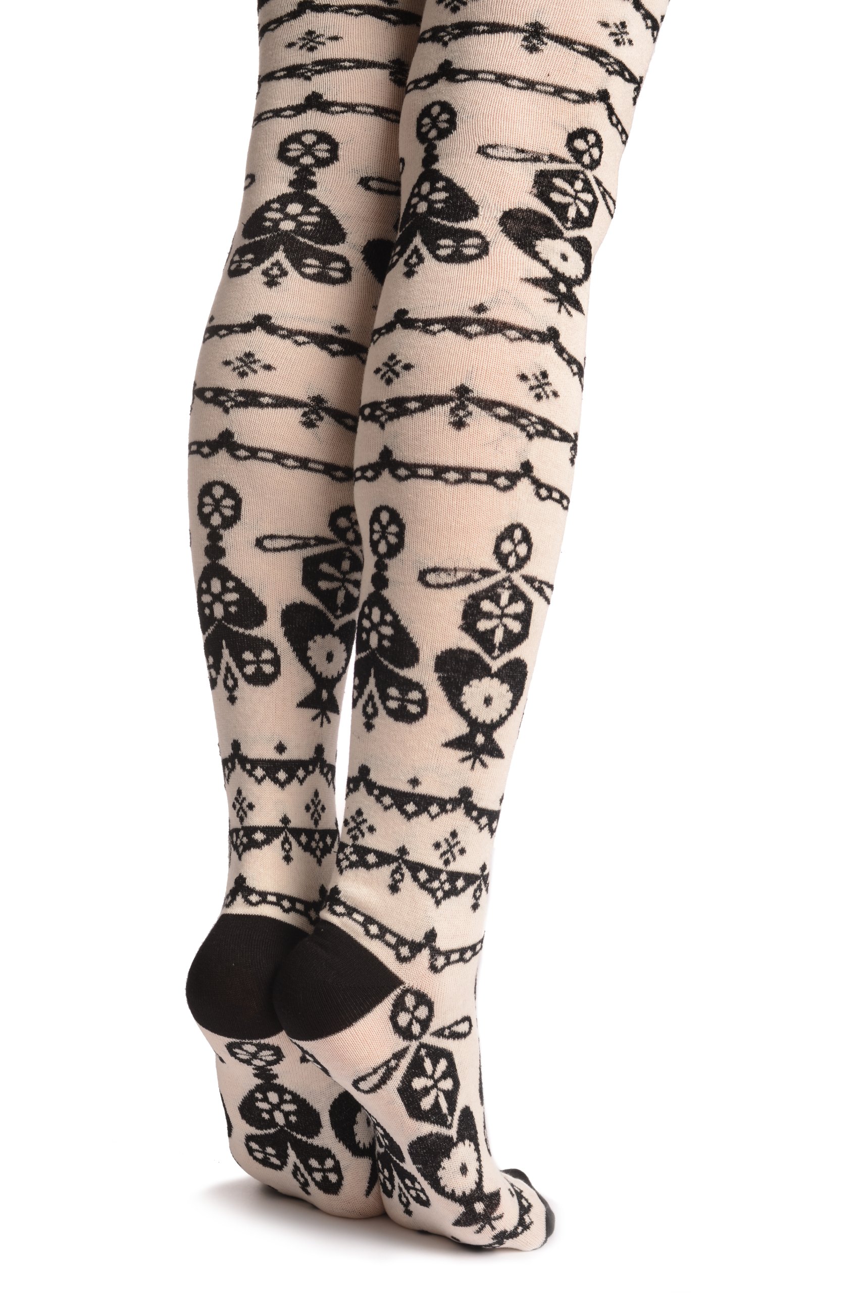 LissKiss Fairisle Christmas Tree Over The Knee Socks - Holiday Knit Thigh High Stockings for Women - Perfect for Christmas Parties, Winter Outfits & Cozy Home Decor