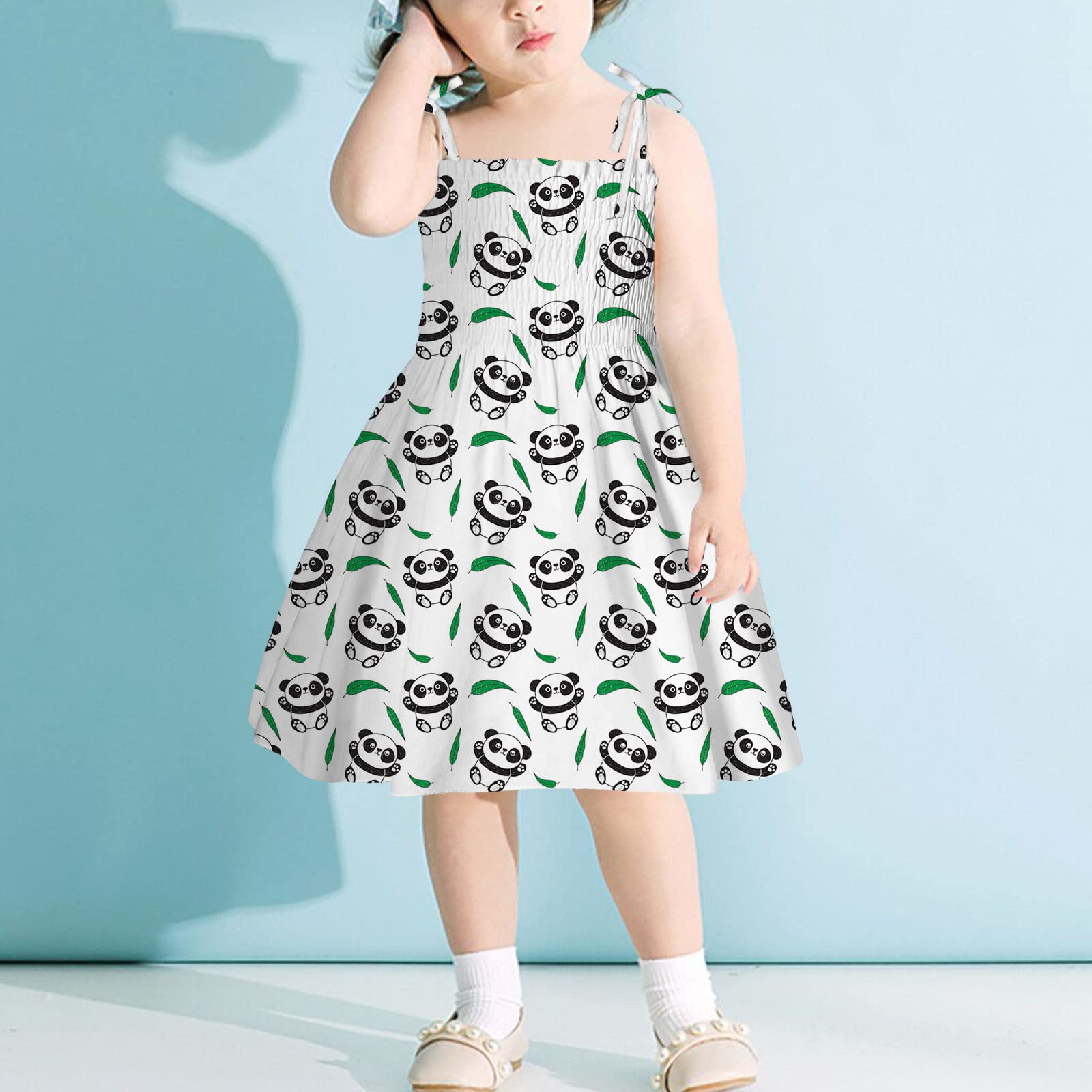 **Girls' Summer Beach Princess Dress - Sleeveless Toddler Cotton Dress for Casual & Play - Perfect for Outdoor, Vacation & Party Wear**