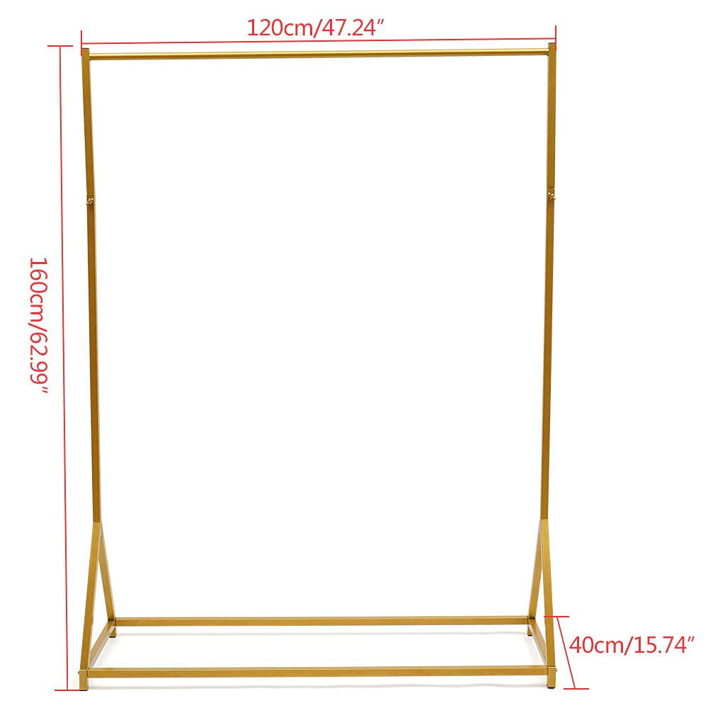LOYALHEARTDY Gold Metal Wedding Dress Hanger - Adjustable Bridal Gown Rack Stand with Rectangular Frame for Wedding Dress Display, Storage, and Boutique Showcase - Perfect for Bridal Shops, Home Closet Organization, and Wedding Dress Preservation