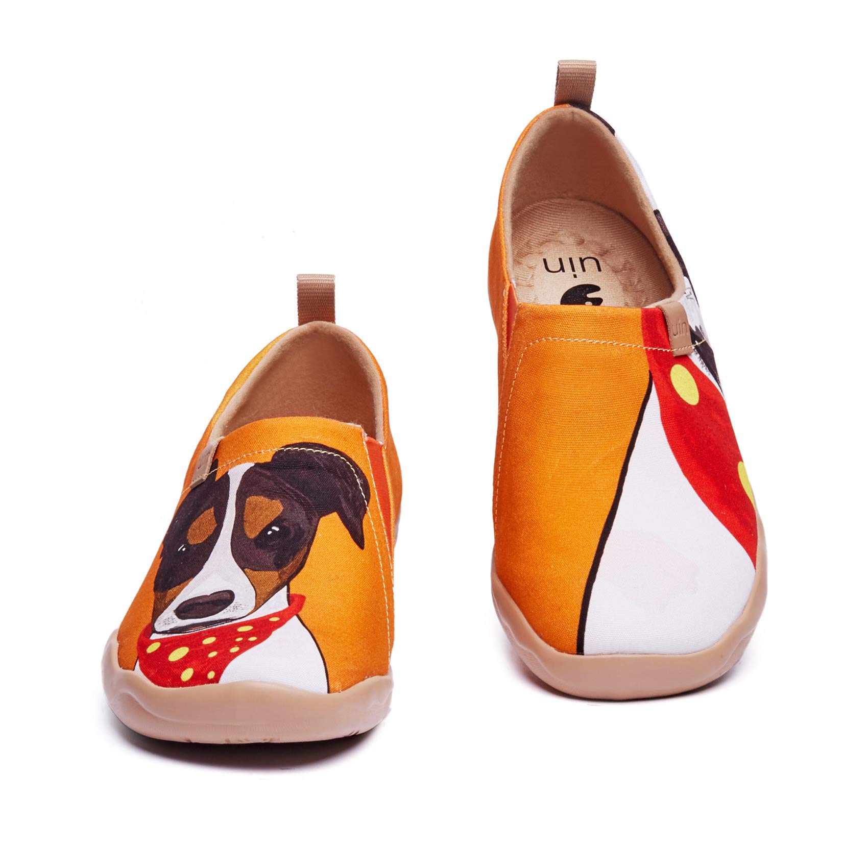 UIN Men's Slip-On Canvas Loafers - Lightweight Comfort Walking Shoes for Travel | Casual Sneakers with Air Cushion & Artistic Graffiti Design | Perfect for Daily Wear, Weekend Outings and City Exploration