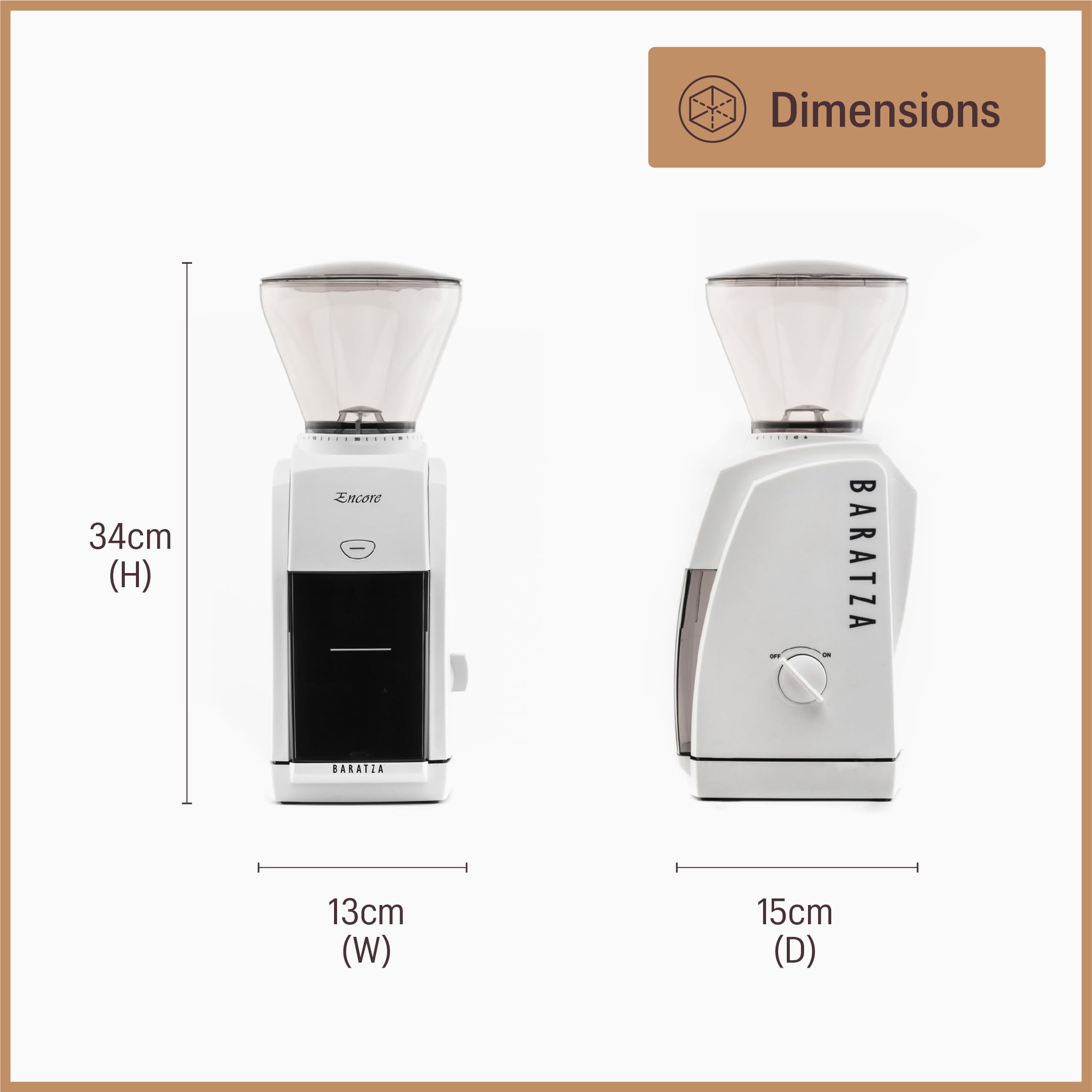 Baratza Encore Coffee Grinder ZCG485BLK - Premium Conical Burr Grinder for Espresso, French Press & Drip Coffee - Perfect for Home Baristas & Coffee Enthusiasts