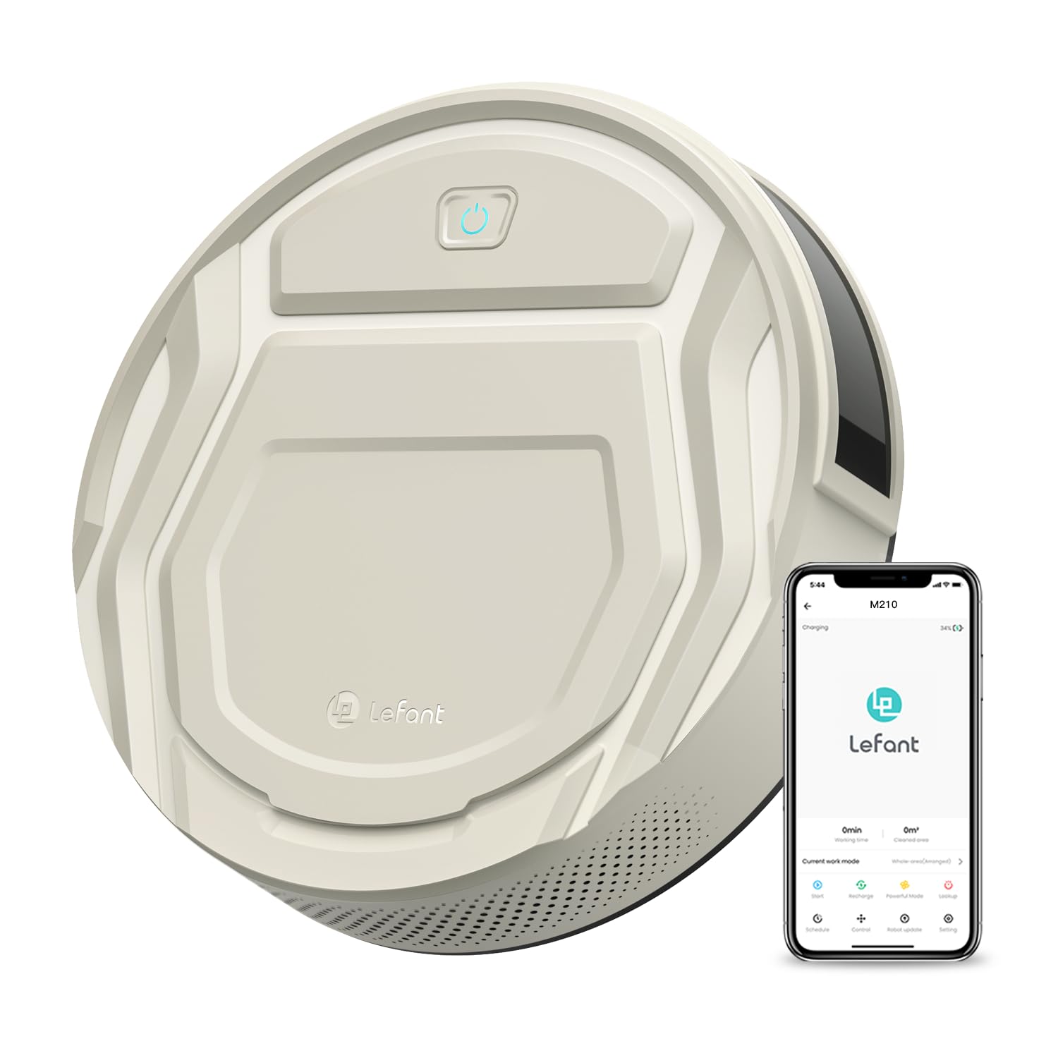 Lefant M210 Pro Robot Vacuum Cleaner - 2200Pa Strong Suction, Tangle-Free, Slim & Quiet Design, Self-Charging, Wi-Fi/APP & Alexa Compatible - Perfect for Pet Hair, Hardwood Floors, Carpets - Ideal for Home, Office, and Pet Owners