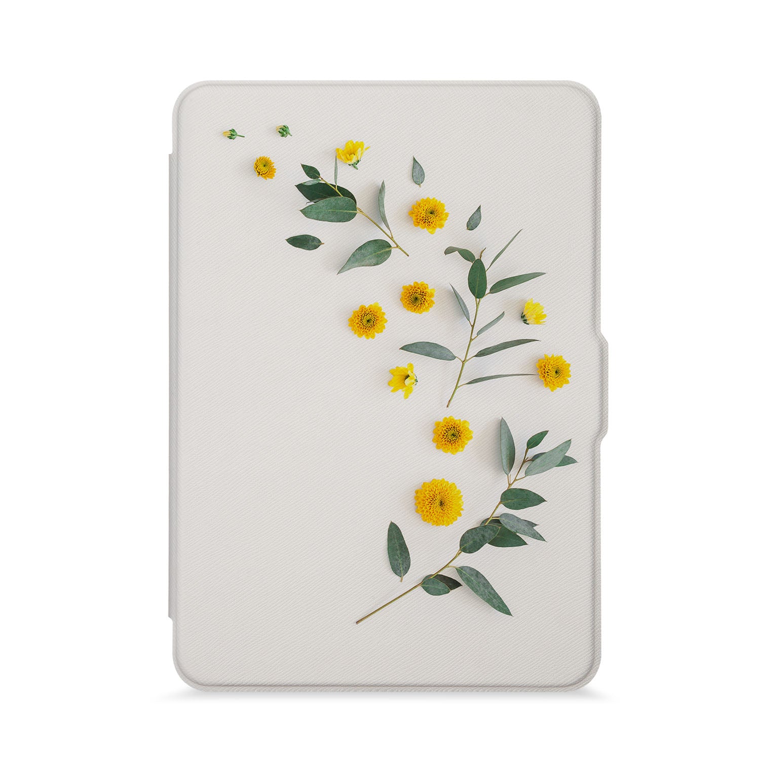 Premium Kindle Case with Flat Flower Design - Slim & Lightweight Protective Cover for Kindle E-Readers - Perfect for Reading at Home, Travel, and Commuting