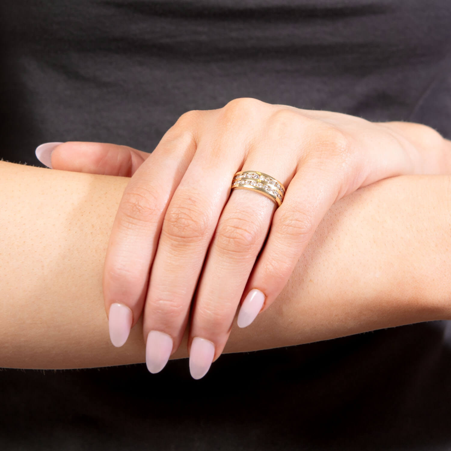 18k Gold Diamond Wedding Band for Women - Elegant Stackable Ring for Bridal, Engagement, Anniversary & Everyday Wear