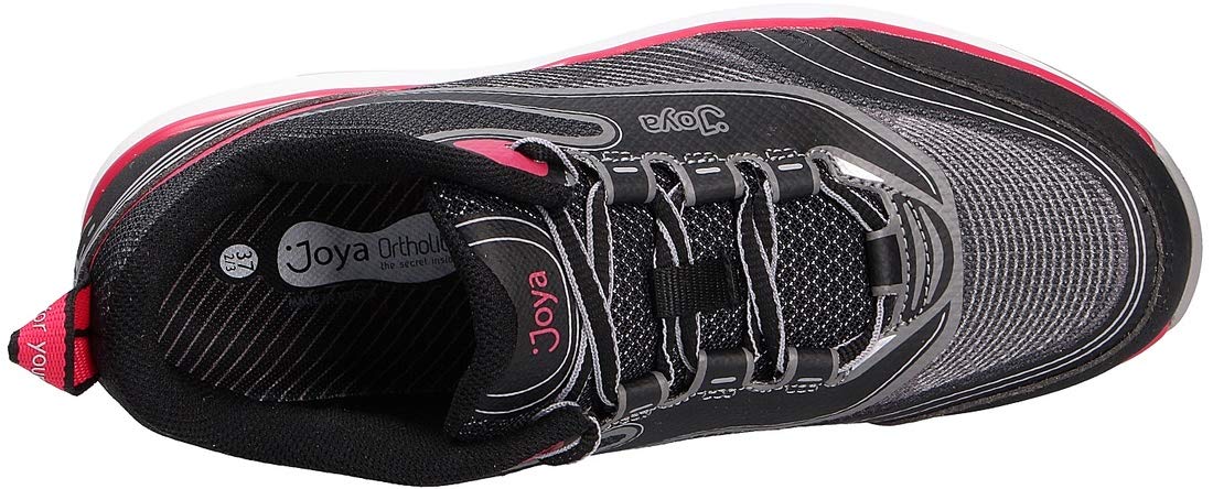 JOYA ID Zoom II Women's Black & Pink Textile Walking Shoes - Lightweight Comfortable Sneakers for Women, Perfect for Walking, Running, Gym Workouts and Daily Wear