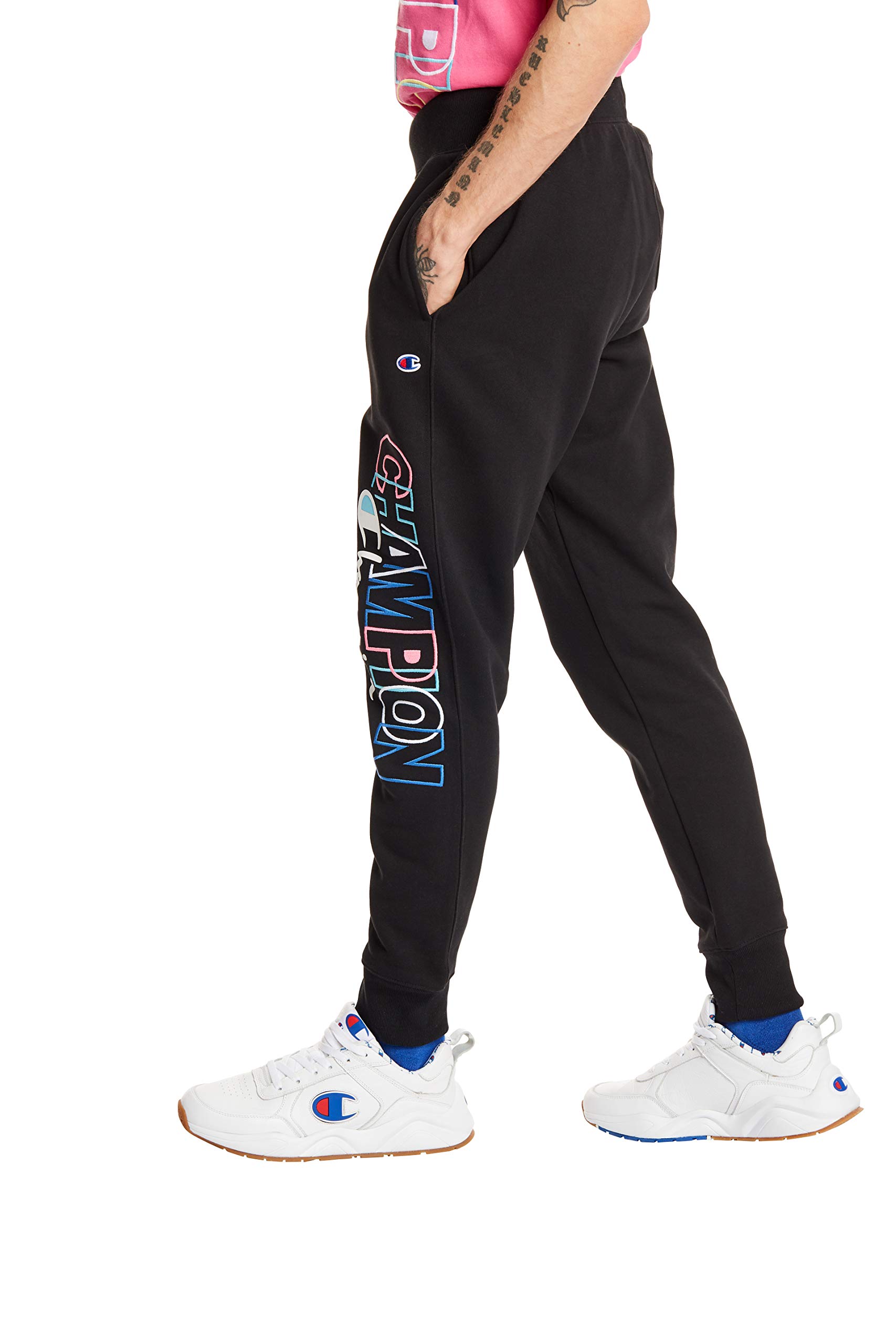 Champion Men's Reverse Weave Fleece Joggers - Heavyweight Cotton Sweatpants with 30.5