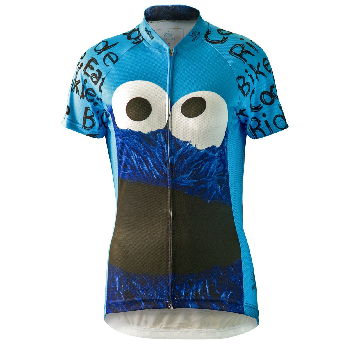Cookie Monster Sesame Street Women's Cycling Jersey - Breathable Bike Shirt for Road & Mountain Biking - Perfect for Cycling Enthusiasts & Sesame Street Fans