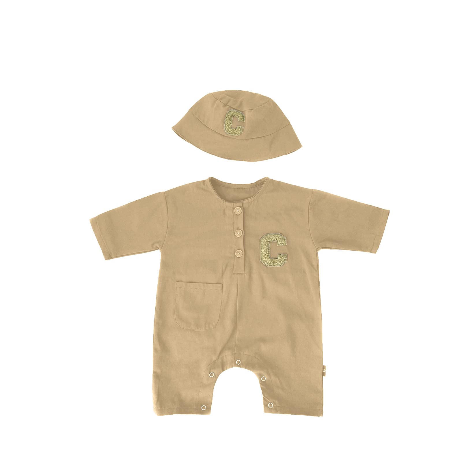 **Adorable Baby Jumpsuit for Newborns & Infants - Soft Cotton Long Sleeve Romper with Hat, Cute Print for Boys & Girls | Perfect for Fall Outfits, Photo Shoots & Everyday Wear**