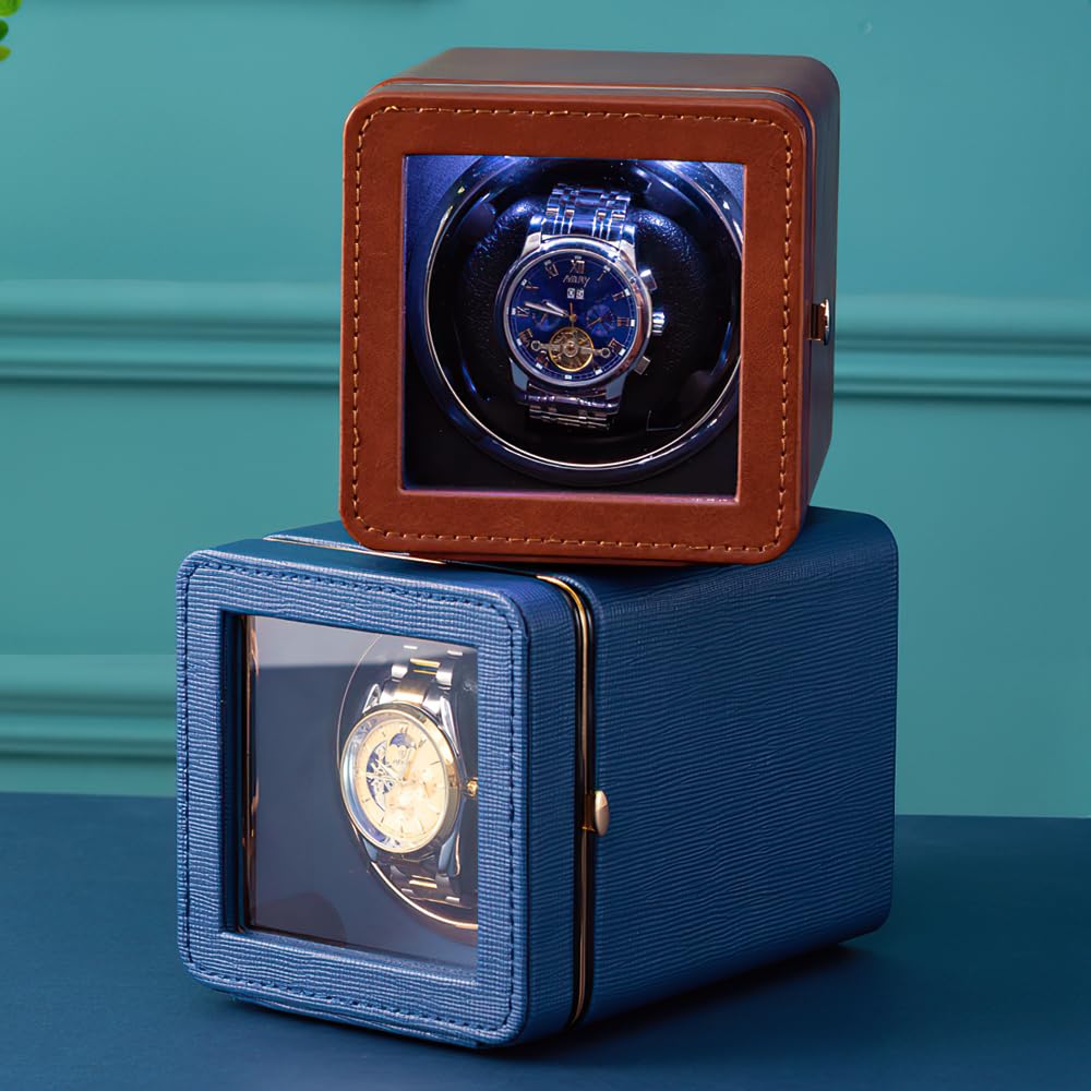 Quiet Automatic Watch Winder for Rolex - 4 Modes, USB-C - Perfect for Nightstand & Travel