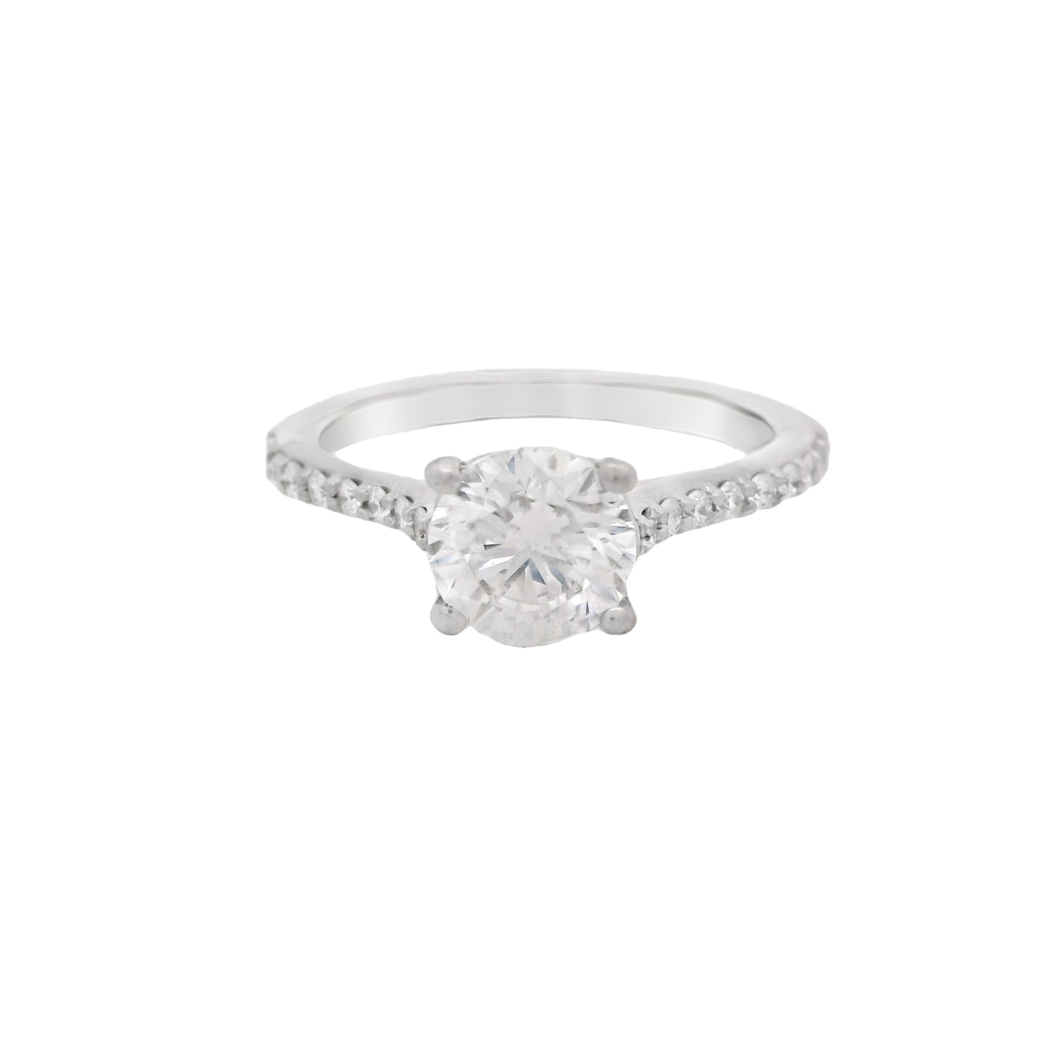 18K White Gold Engagement Ring 1.19CT VVS Hybrid Diamonds JTJ™ - Perfect for Proposals, Anniversaries & Wedding Jewelry Gifts