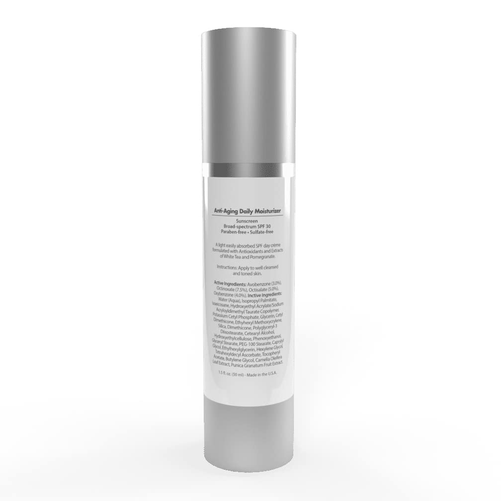 Pree Cosmetics Anti-Aging Daily Moisturizer SPF 30 - Lightweight Broad Spectrum Face Lotion with Antioxidants for Hydration & Sun Protection | Perfect for Daytime Skincare Routine & Outdoor Activities