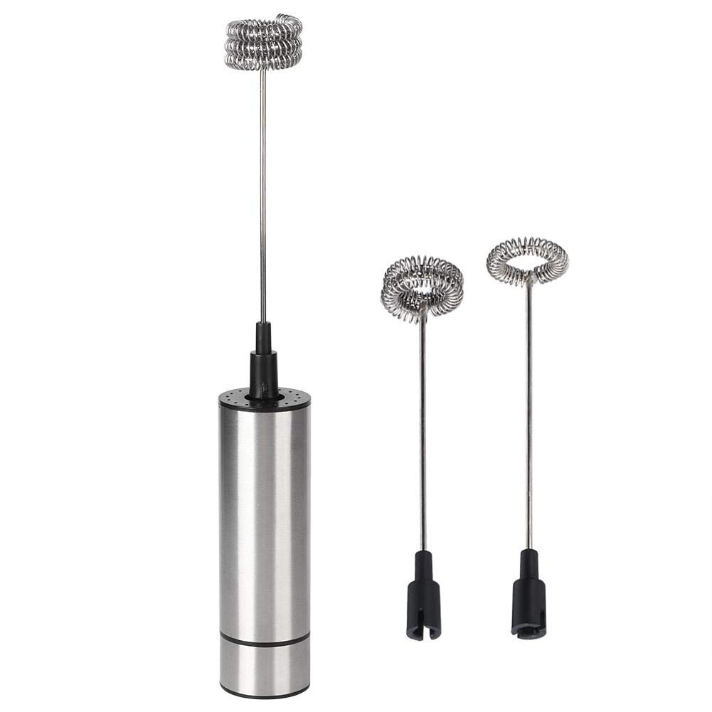 Electric Milk Frother & Coffee Stirrer - Stainless Steel Handheld Mixer, Blender & Egg Beater for Coffee, Latte, Hot Chocolate - Perfect Kitchen Utensil for Home, Cafe & Office Use