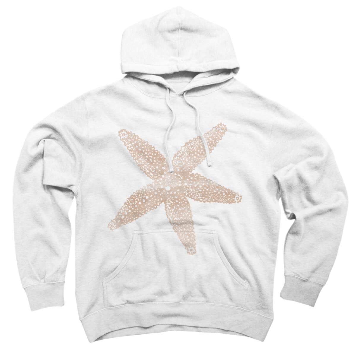 ZenandChic Watercolor Starfish Unisex Pullover Hoodie | Soft Cotton Blend | Beach Vacation & Casual Streetwear