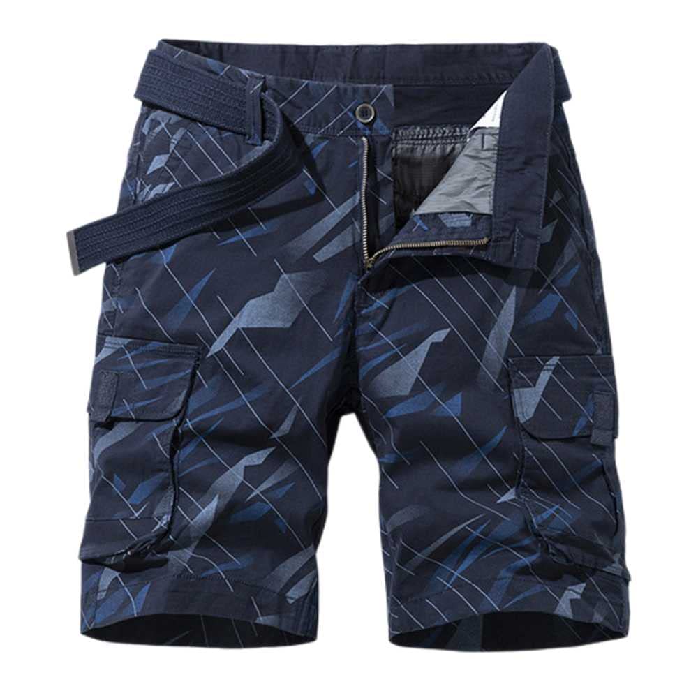 Men's Camouflage Cotton Shorts - Cool & Comfortable Casual Short Pants for Outdoor, Hiking, Gym & Summer Wear