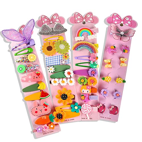 Shidara Hair Clips for Baby Girls - Rainbow Hair Accessories with Dazzling Flowers & Butterflies (10-Piece Set) | Perfect for Parties, Weddings & Daily Styling