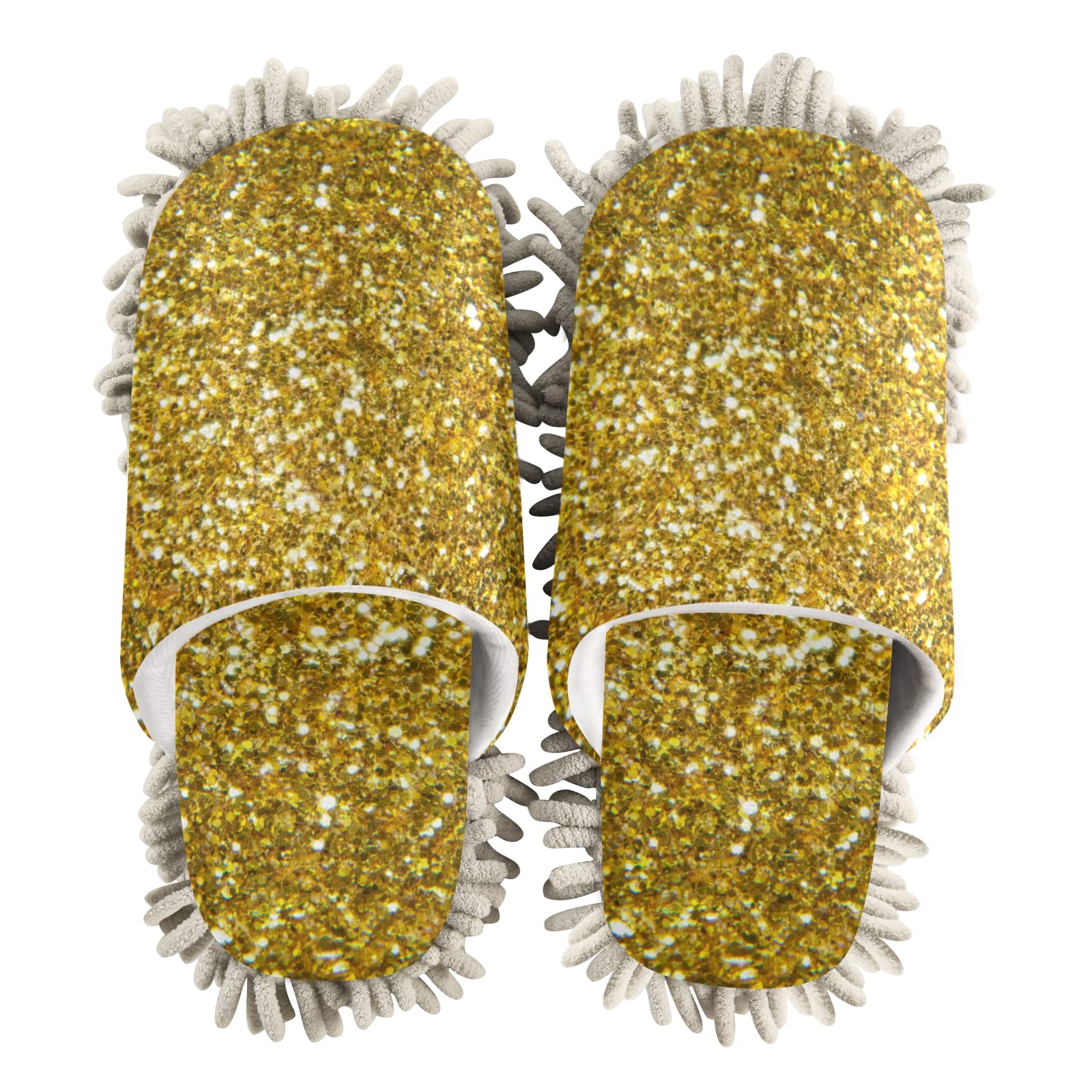 Poeticcity Unisex Mop Slippers - Soft House Cleaning Shoes for Dusting & Spa Use - Comfortable Indoor Cleaning Slippers Size M-L - Perfect for Home Cleaning, Yoga & Relaxation