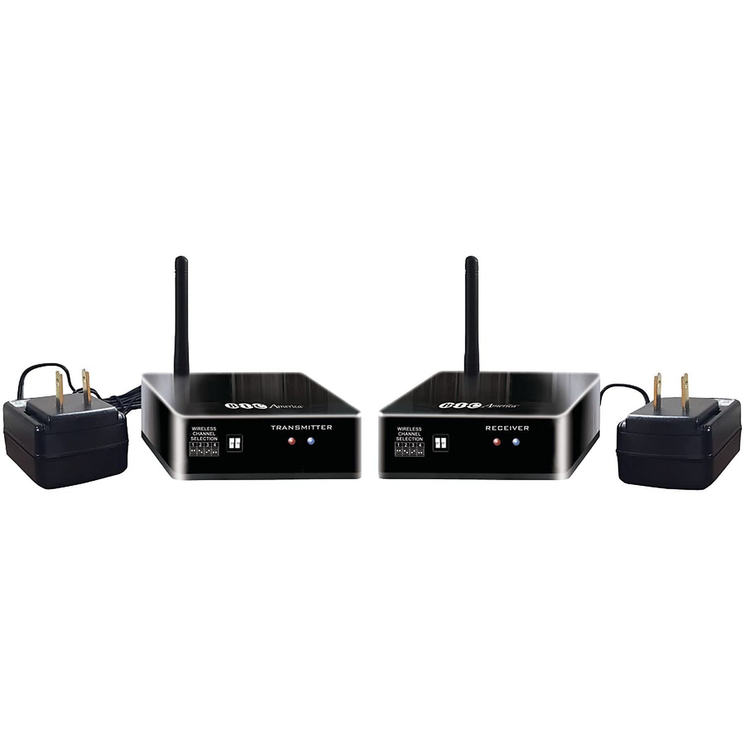 BIC America WTR-Sys Wireless Transmitter & Receiver Kit for Wireless Subwoofers & Powered Speakers - 8.3x8.3x2.2 inches - Perfect for Home Theater, Gaming & Music Systems