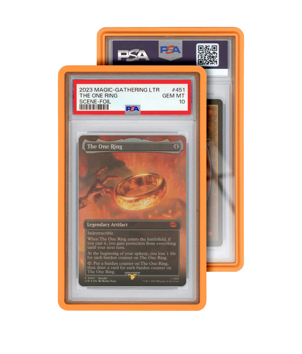 PSA Graded Card Protector 35 Pt Orange - Perfect for Sports Card Collectors & Trading Card Storage